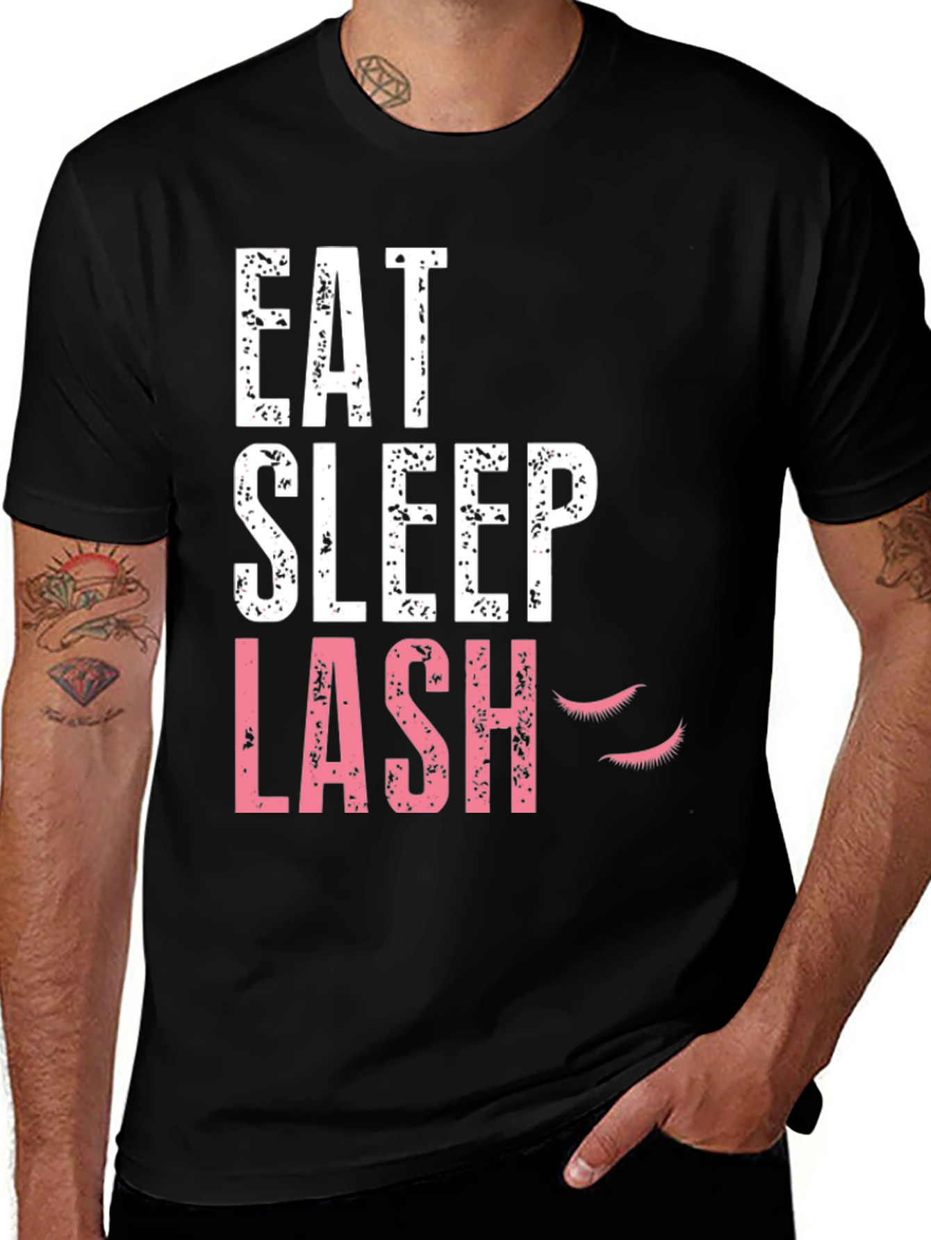Variant 8 of Eat Sleep Lash Black Graphic Tee