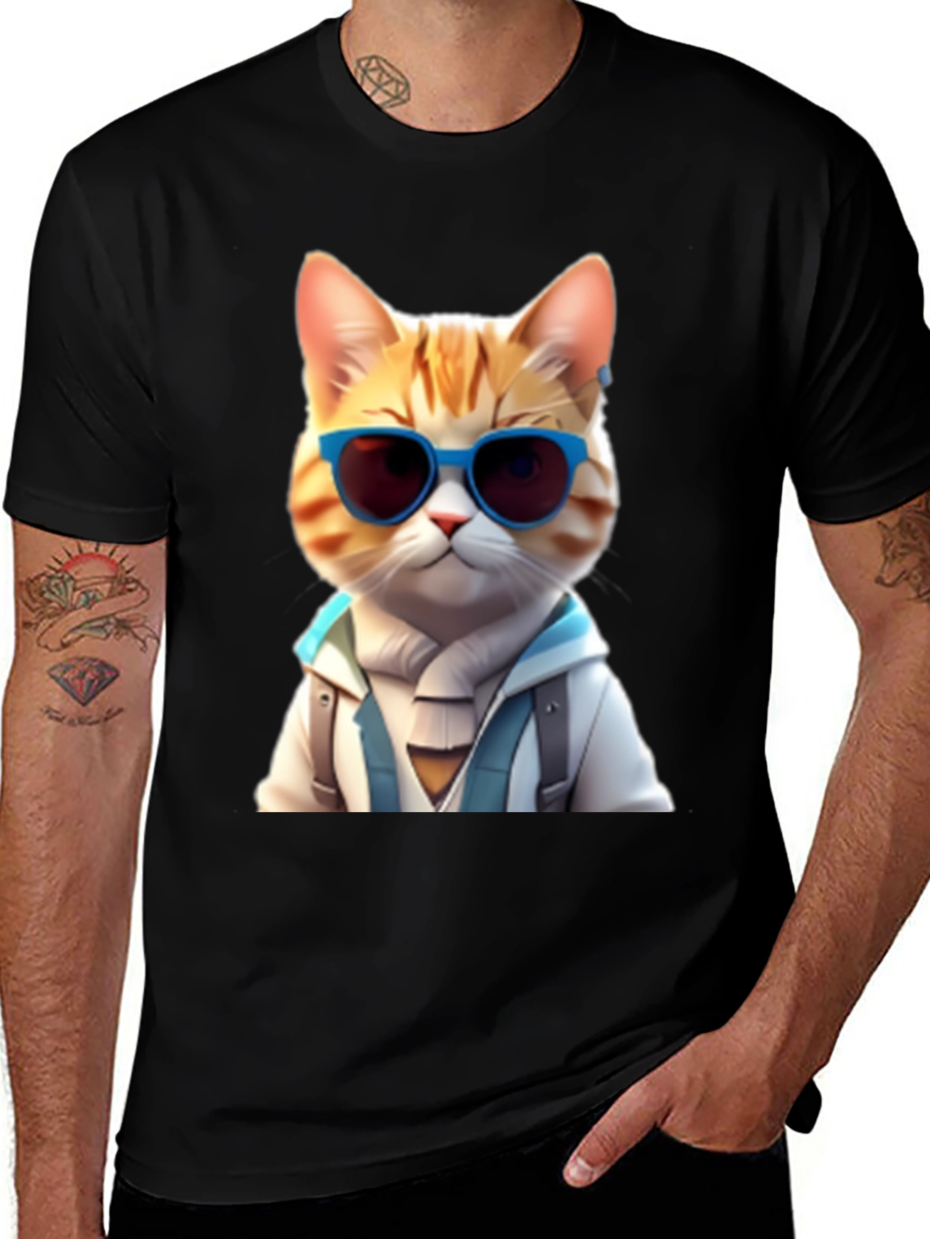 Variant 3 of Cool Cat Graphic T-Shirt