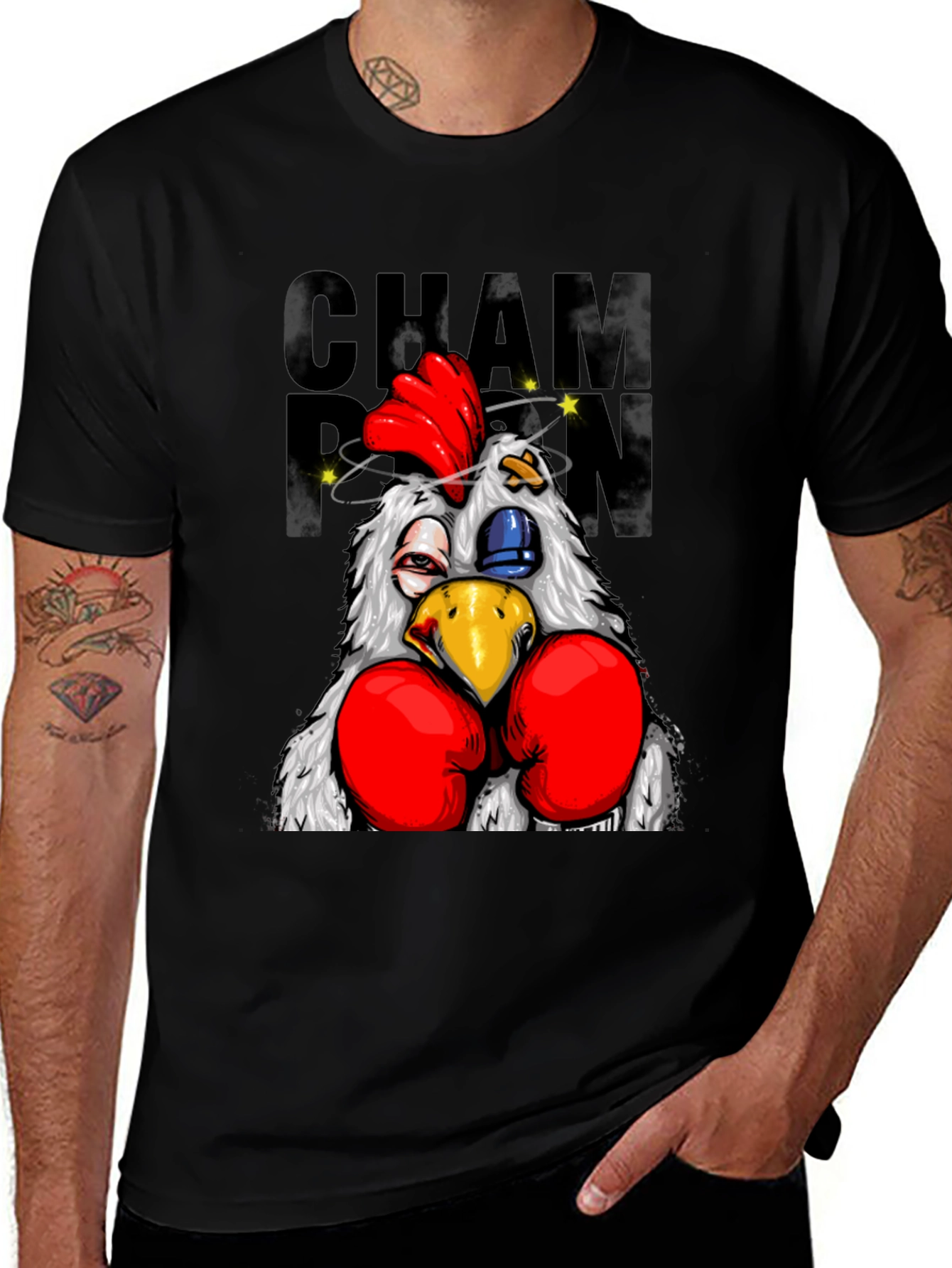 Variant 8 of Knockout Chicken Champion T-Shirt