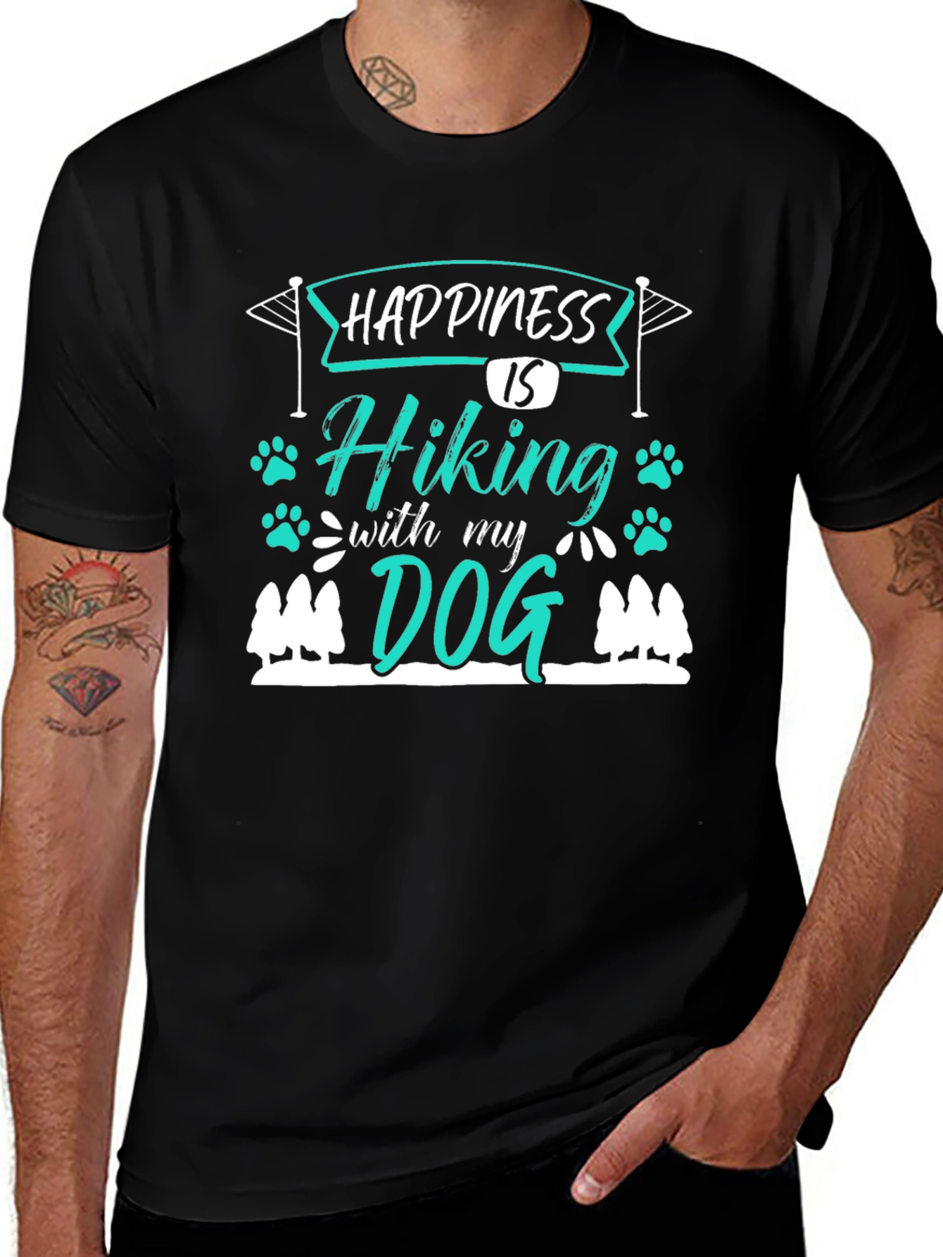 Variant 6 of Hiking with My Dog Graphic T-Shirt