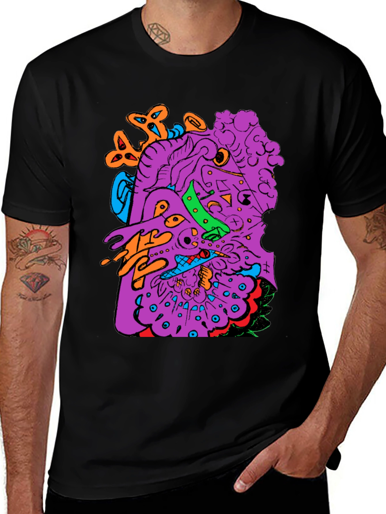 Variant 17 of Abstract Art Graphic Print T-Shirt