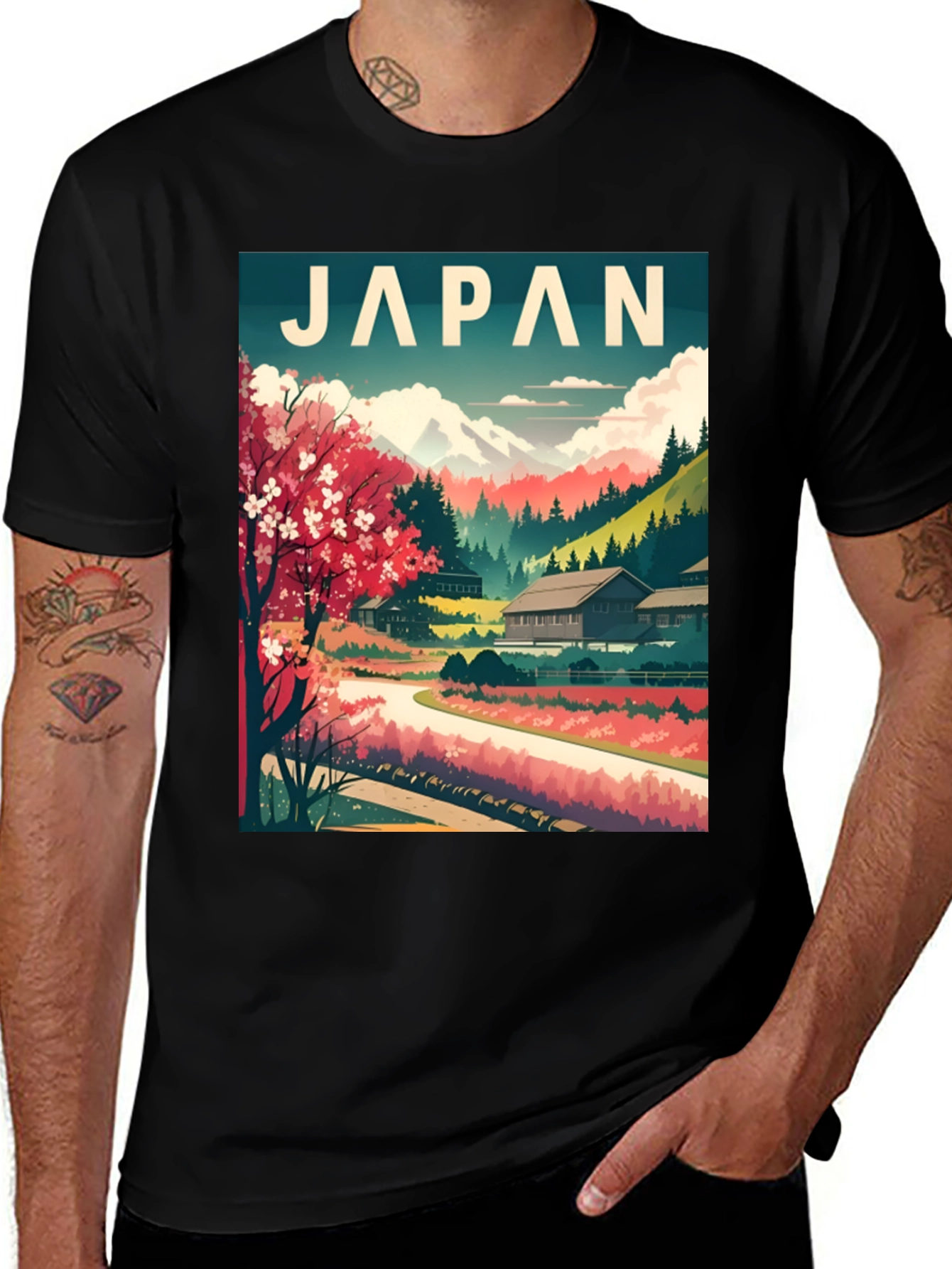 Japan Landscape T-Shirt - Stylish Travel Tee