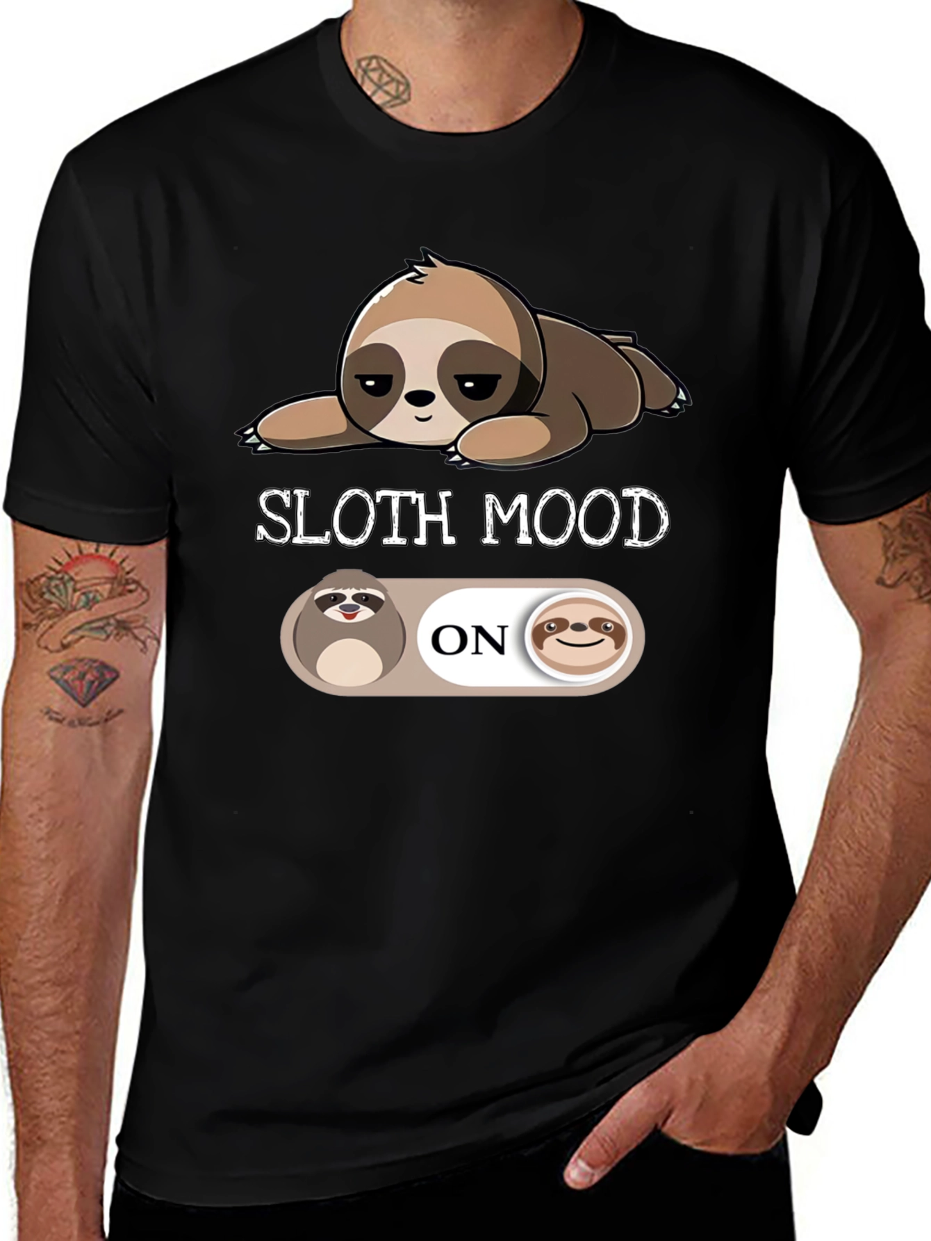Variant 5 of Sloth Mood On T-Shirt - Relaxed & Comfortable
