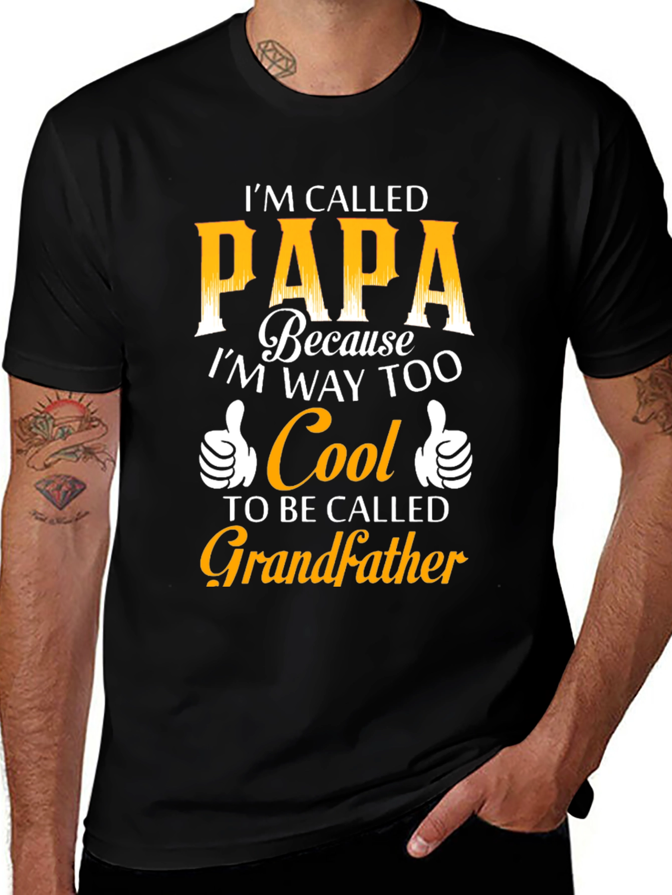 Variant 17 of Cool Papa T-Shirt: Too Cool for Grandfather