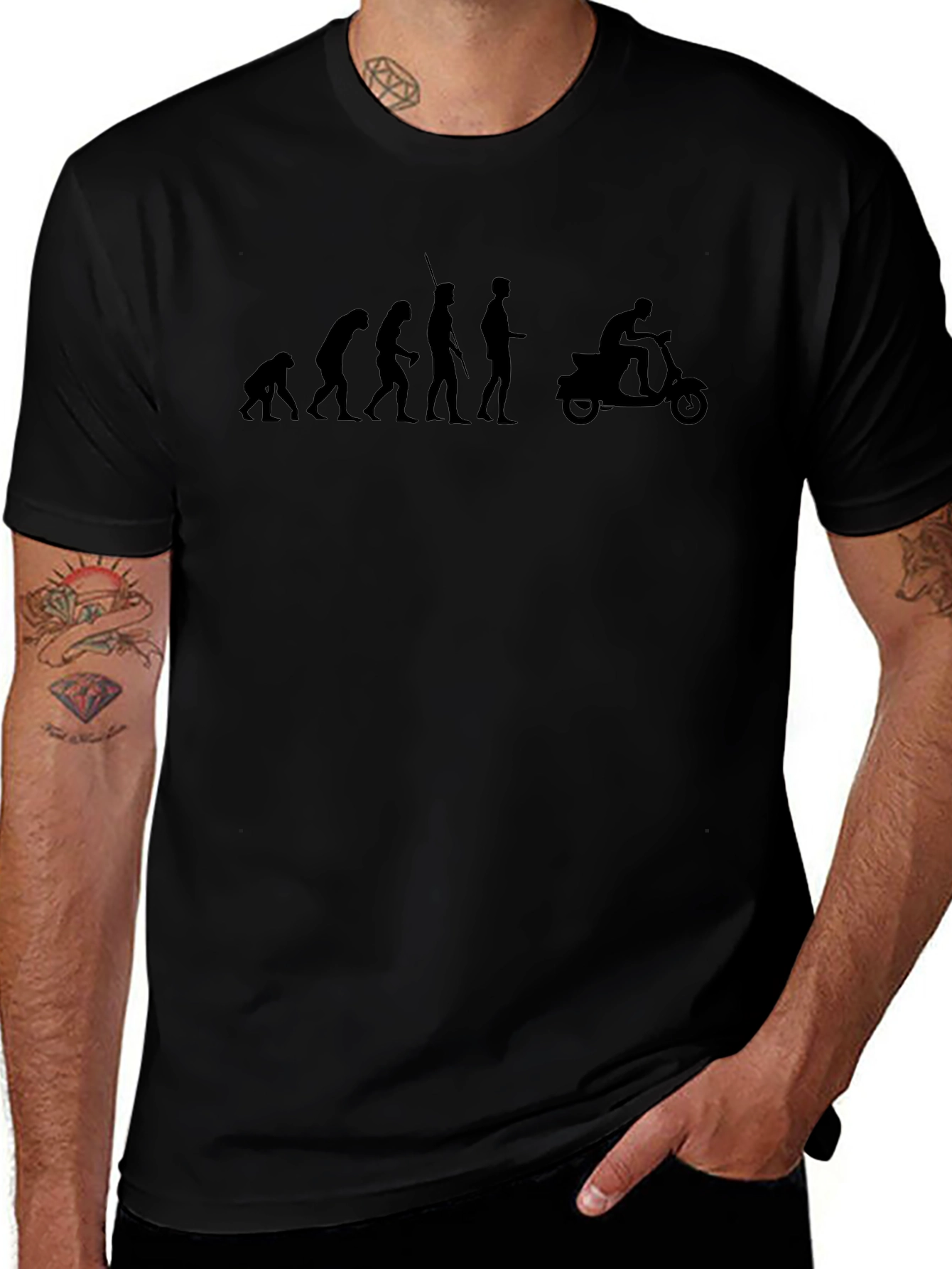 Variant 7 of Evolution to Scooter Black T-Shirt