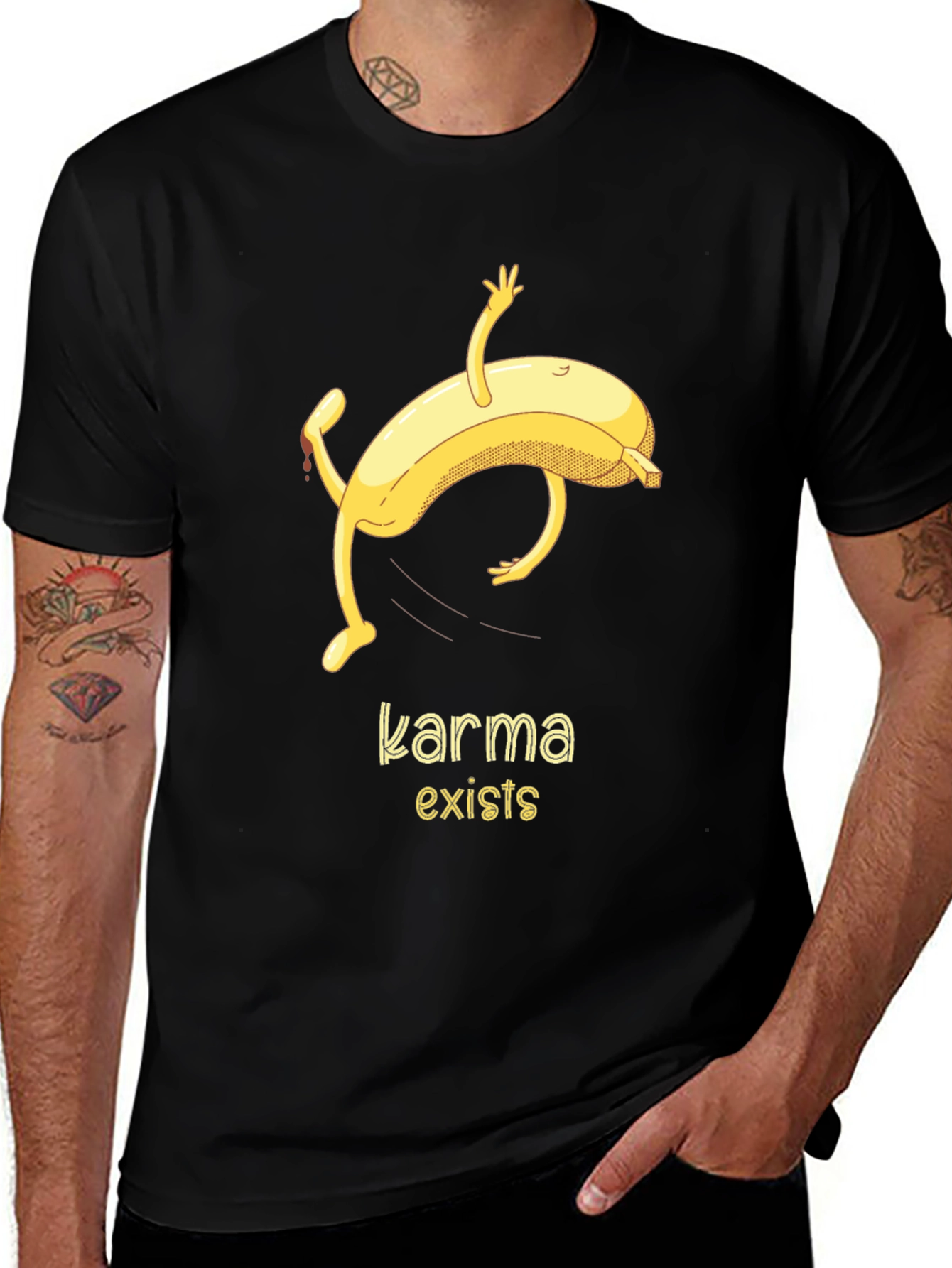 Variant 29 of Karma Exists Banana T-Shirt - Funny Graphic Tee