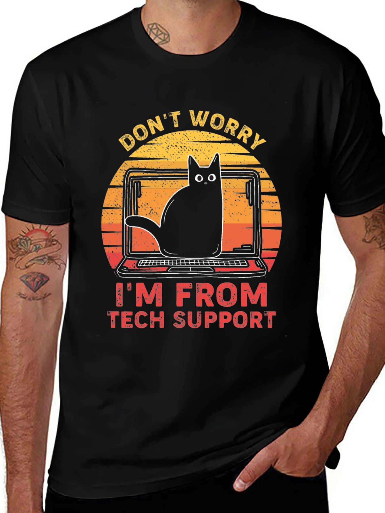 Variant 3 of Funny Tech Support Cat T-Shirt