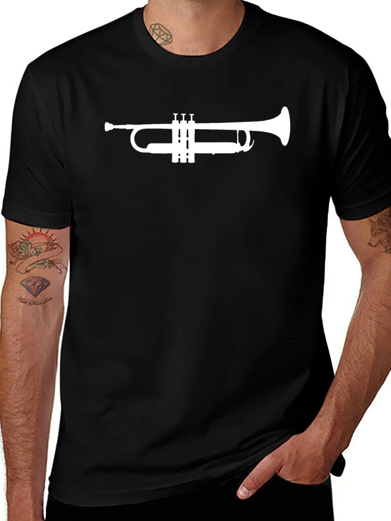 Variant 8 of Trumpet Graphic Tee - Musician T-Shirt