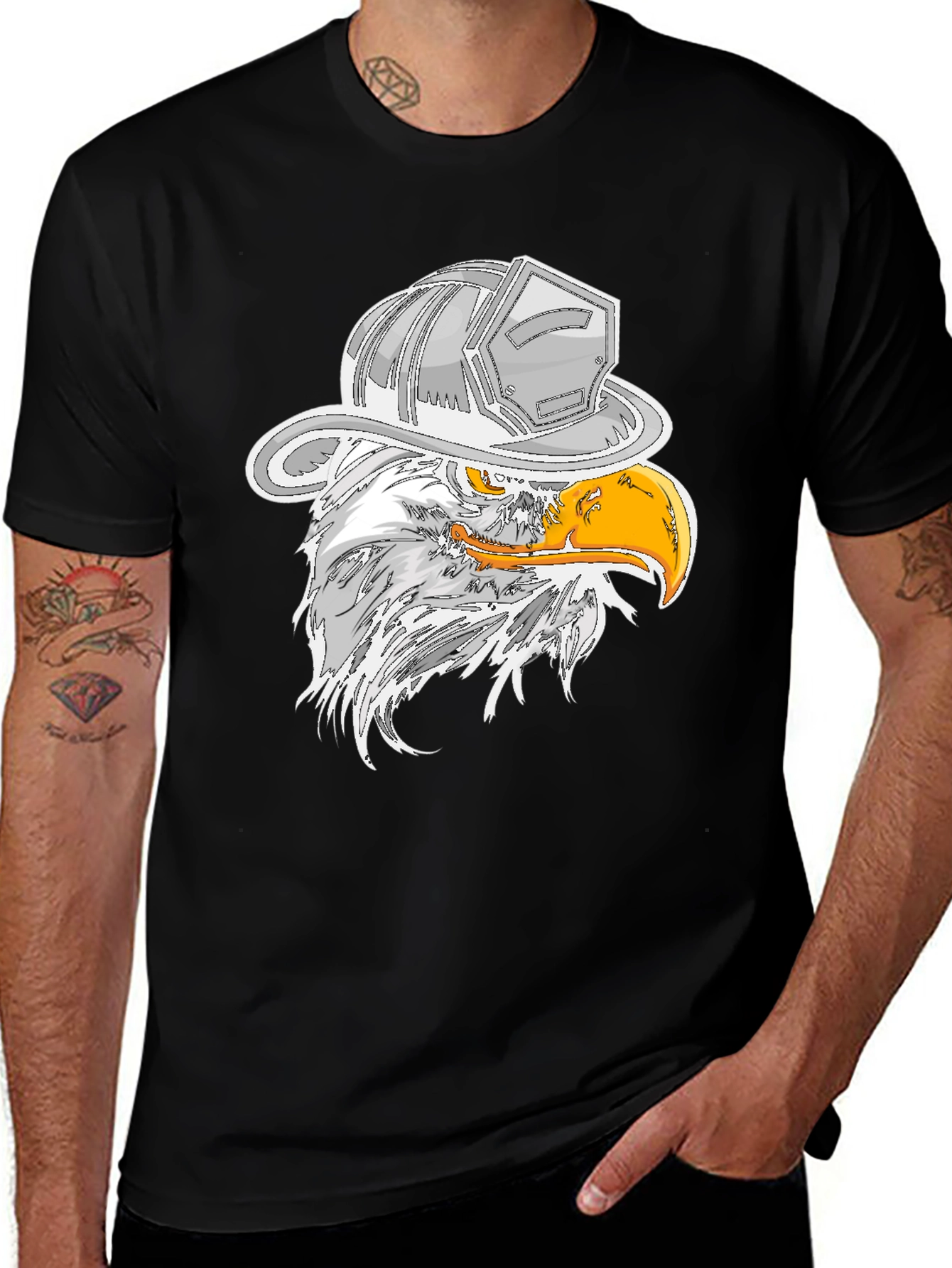 Variant 7 of Eagle Firefighter Helmet Graphic T-Shirt