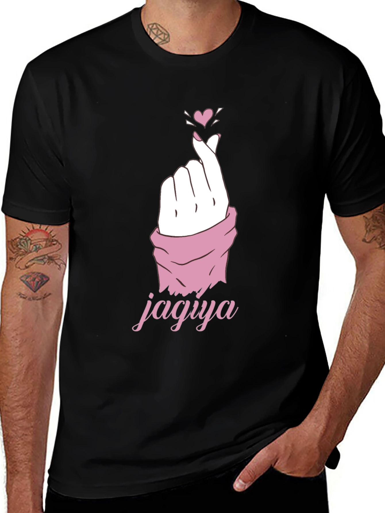 Variant 11 of Heart Gesture Graphic Tee - Jagya Love