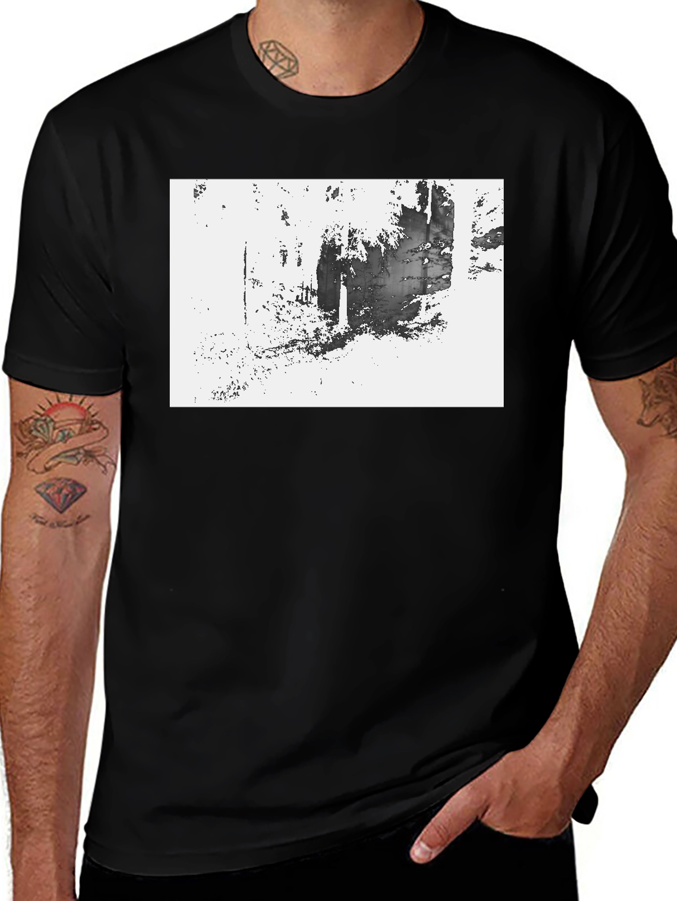 Variant 17 of Abstract Graphic Black T-Shirt