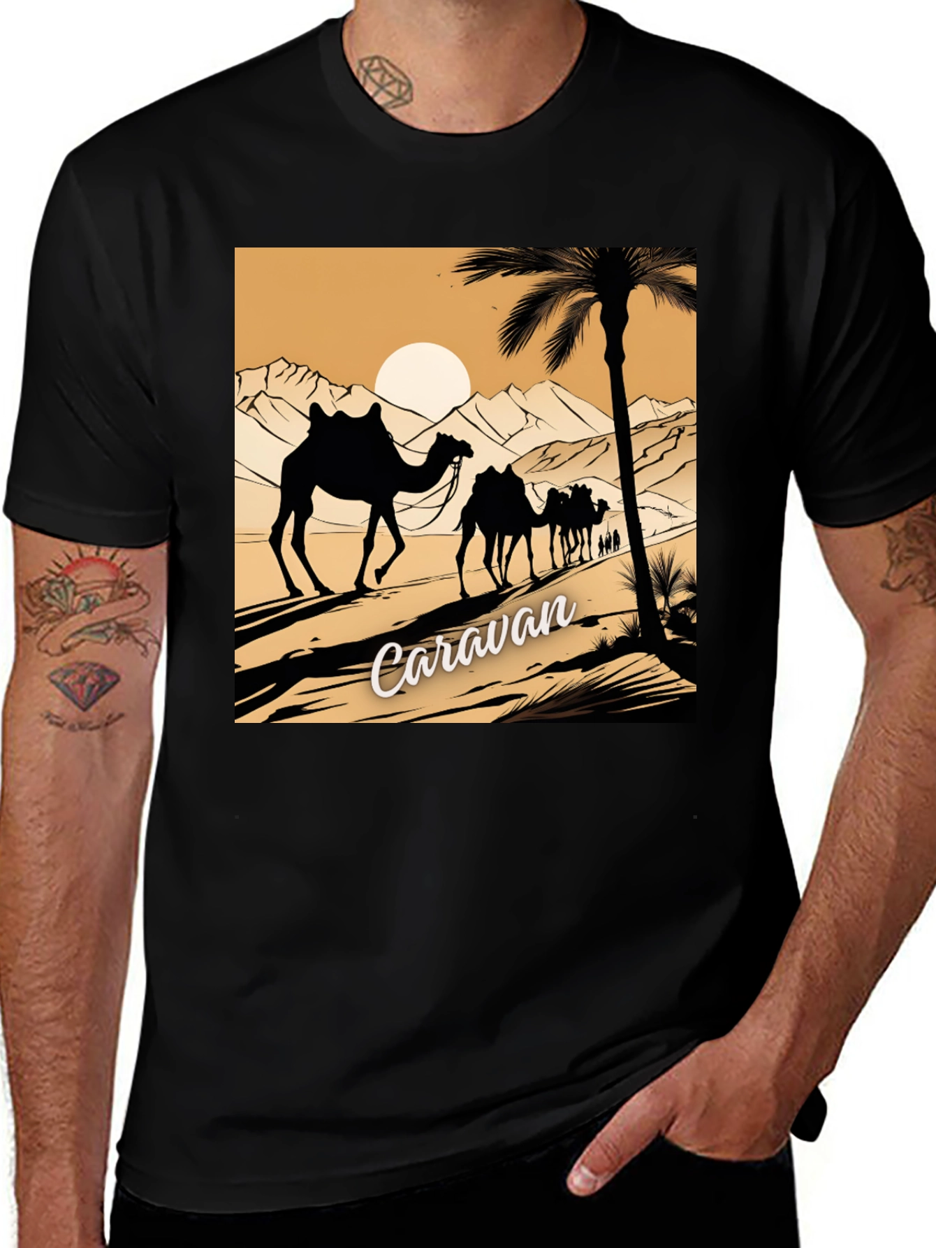 Variant 22 of Caravan Desert Scene Graphic Tee