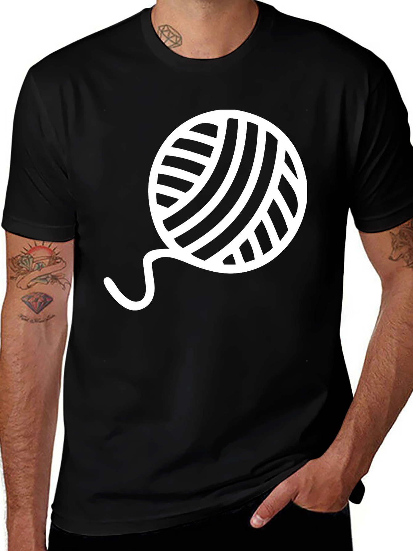 Variant 7 of Yarn Ball Graphic Tee - Knit & Crochet Lover's Shirt