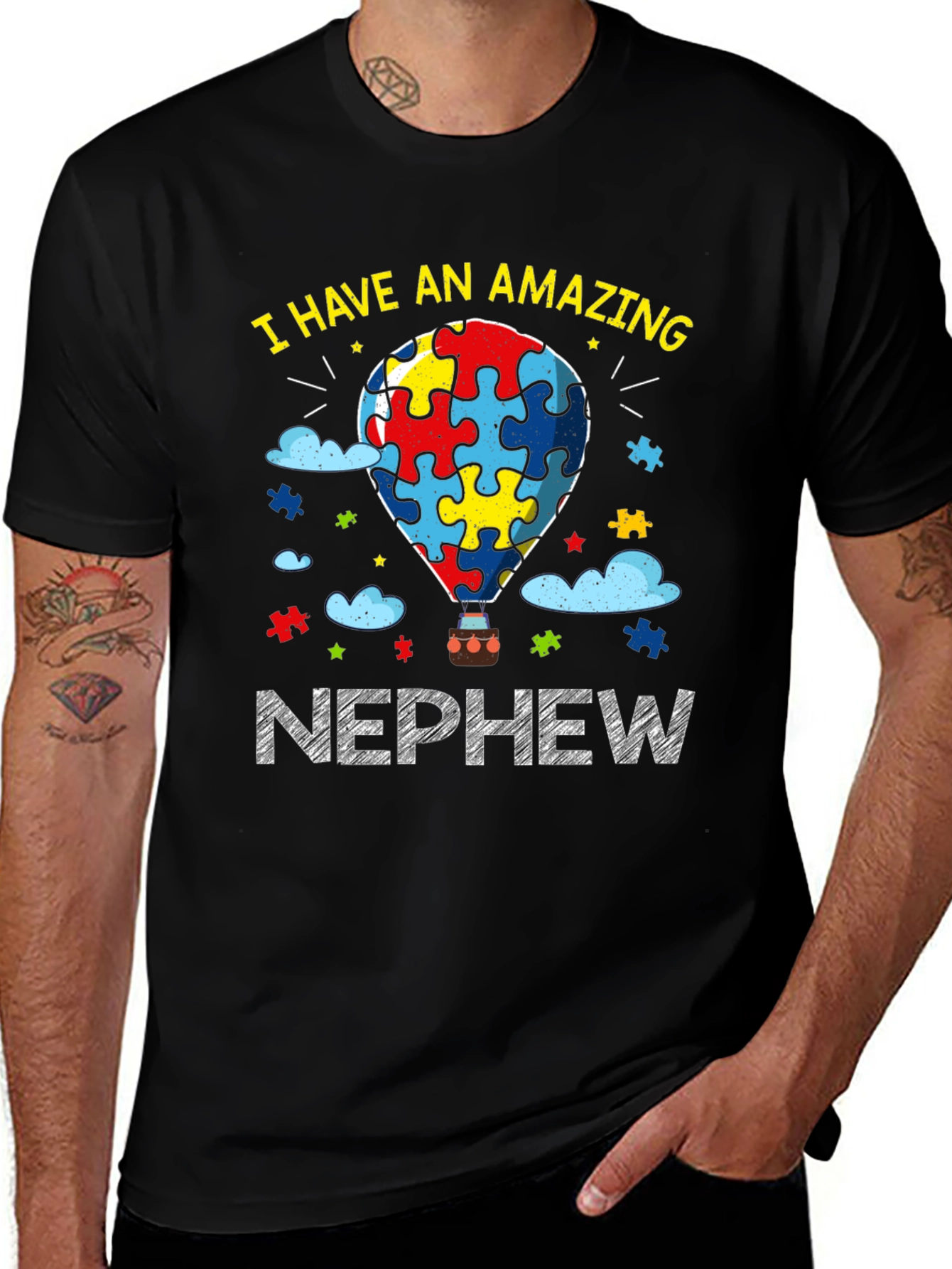 Variant 22 of Amazing Nephew Autism Awareness T-Shirt