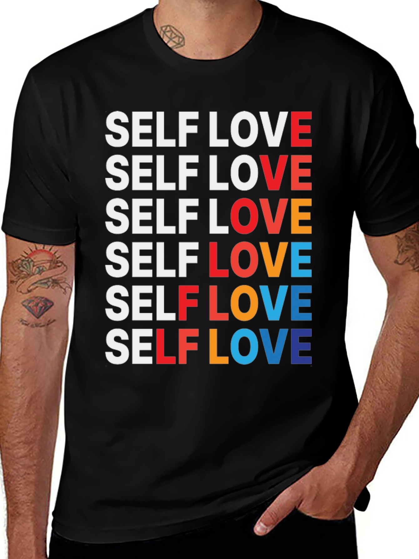 Variant 16 of Self Love Graphic T-Shirt - Black