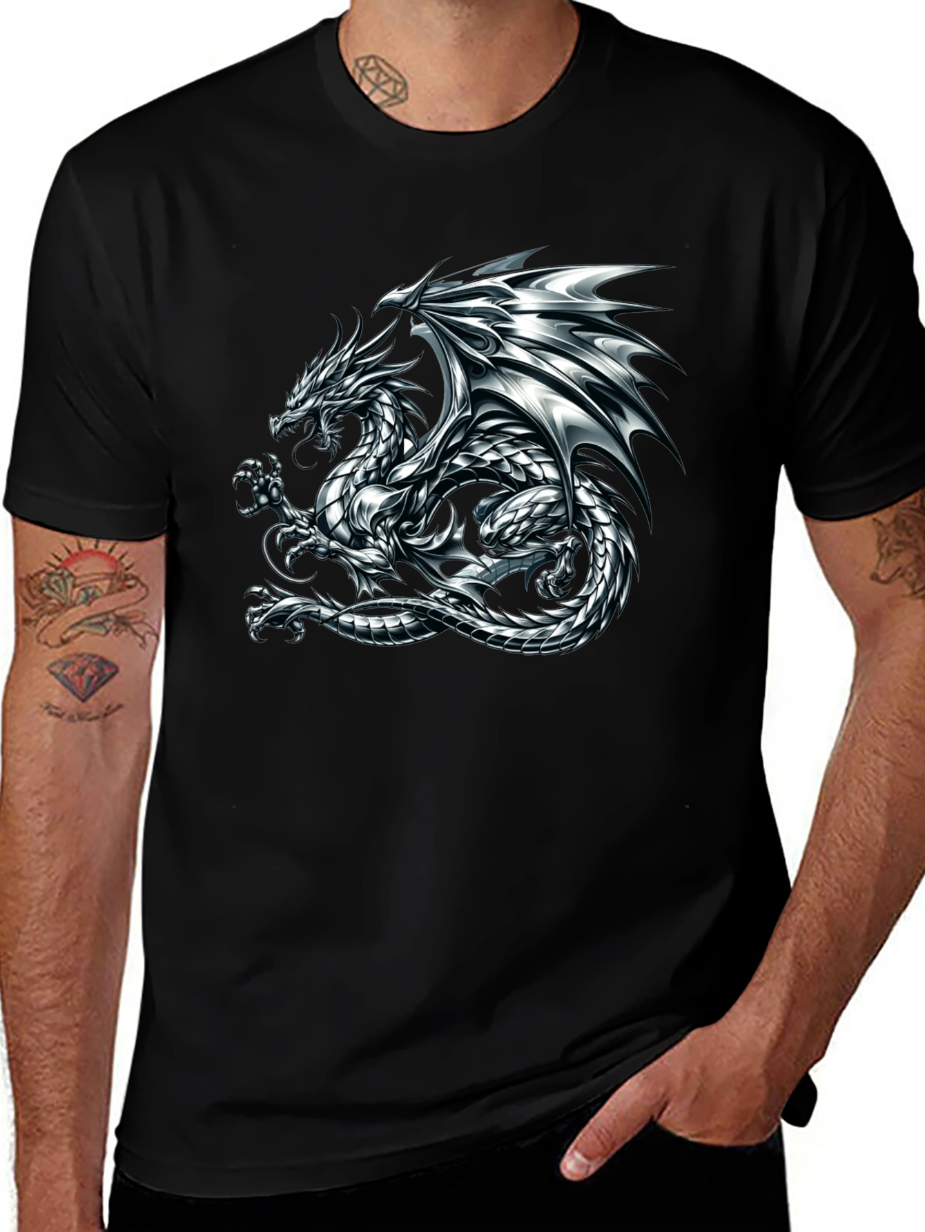 Dragon Graphic Print Men's T-Shirt