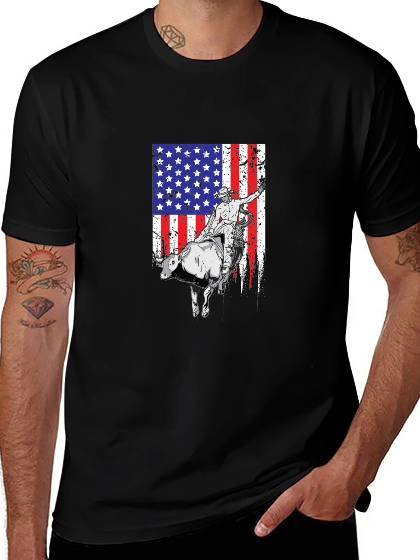 Variant 5 of American Rodeo Bull Rider T-Shirt