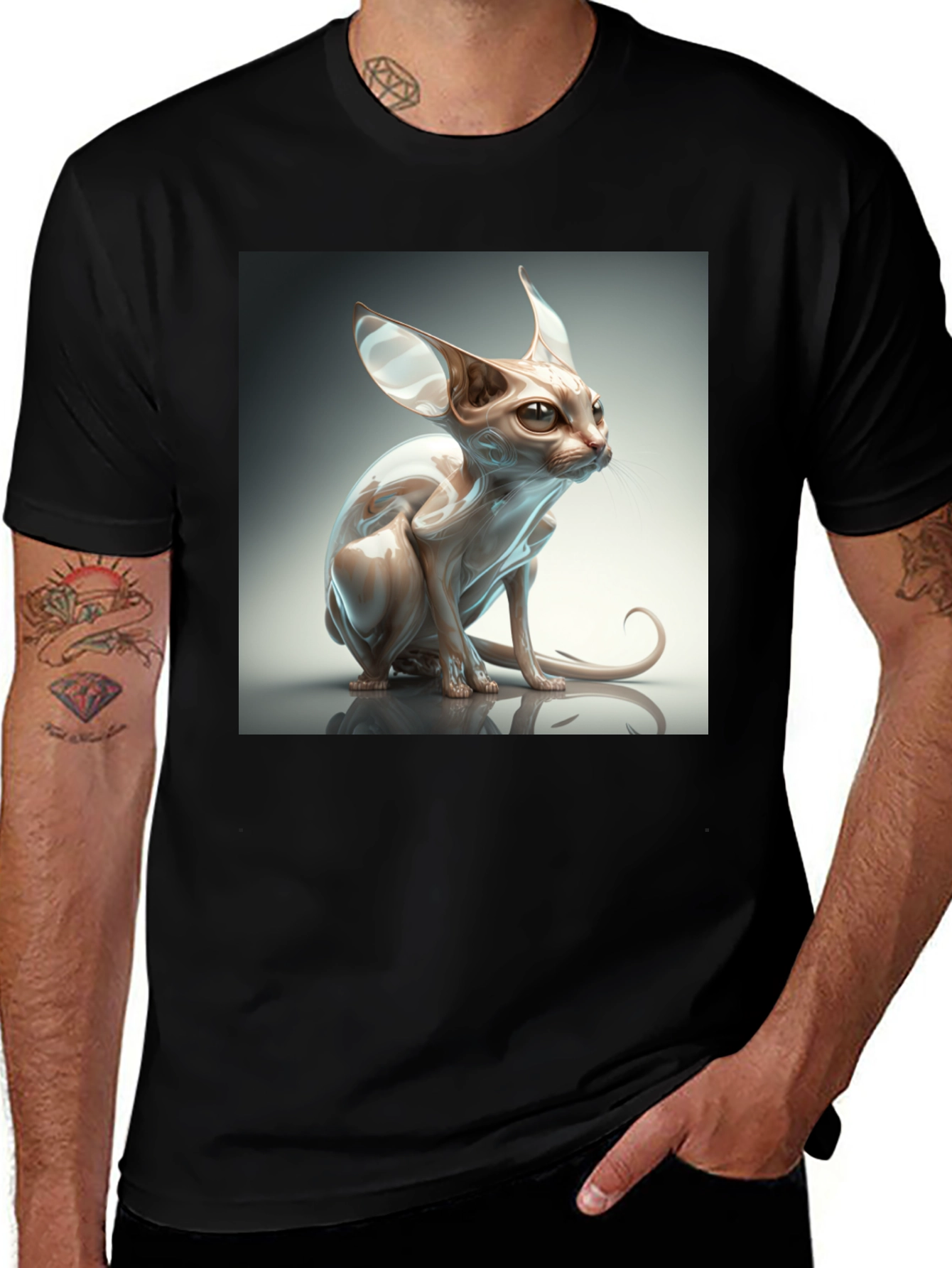 Variant 7 of Sphynx Cat Graphic T-Shirt