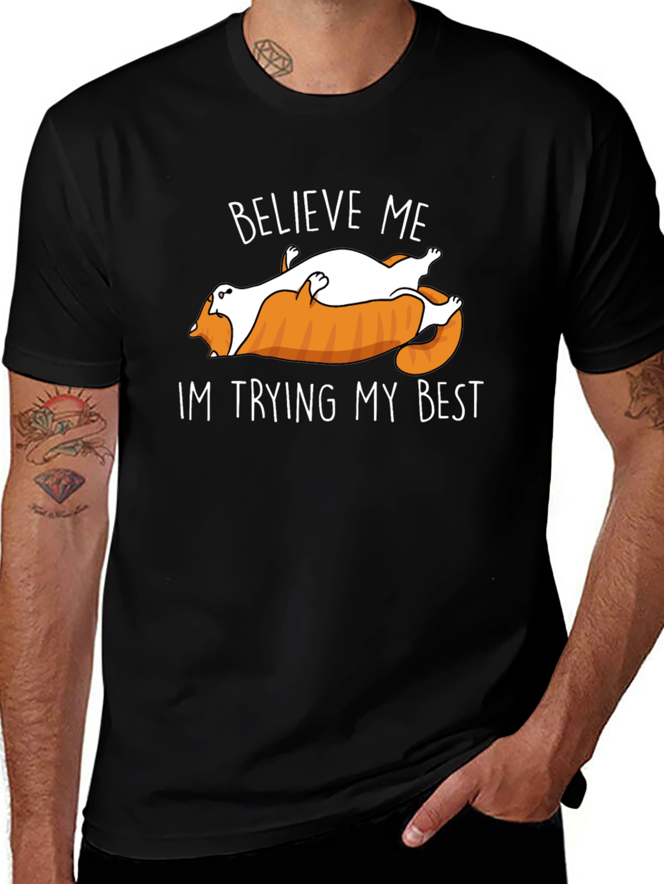 Variant 16 of Believe Me Cat T-Shirt Funny Graphic Tee