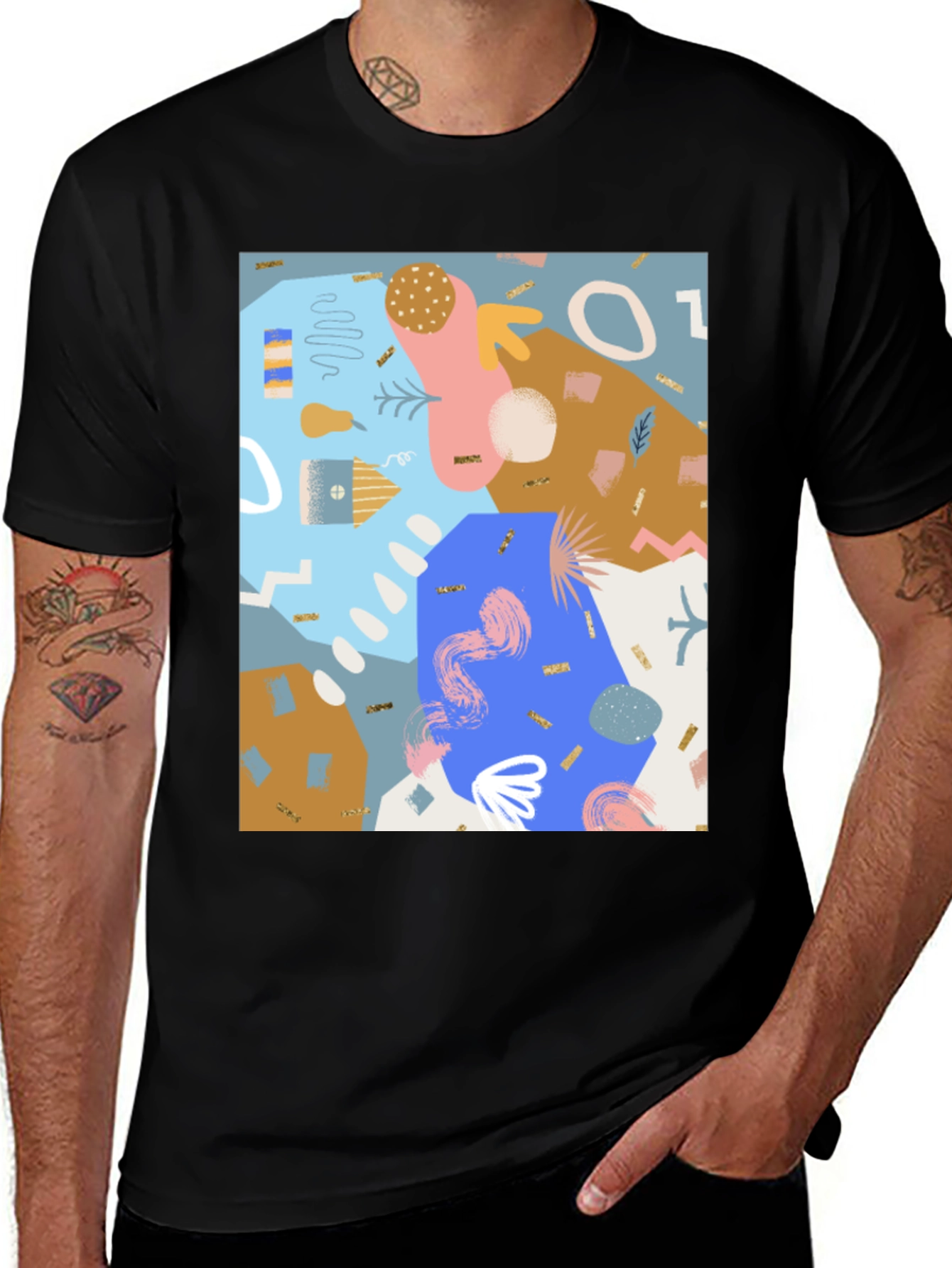 Variant 7 of Abstract Art Graphic Tee - Casual Style
