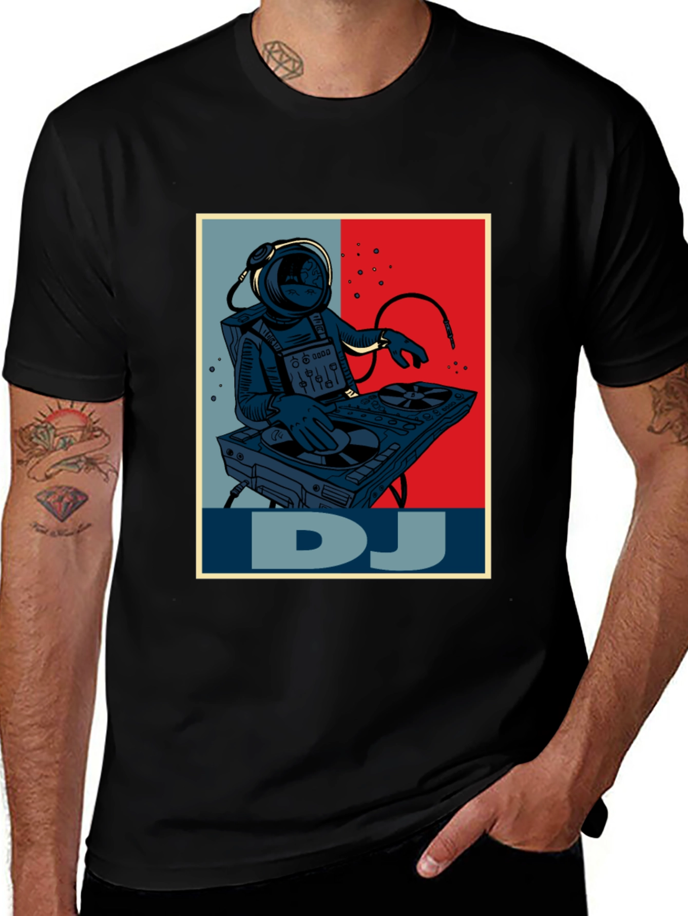 Variant 17 of Astronaut DJ Graphic T-Shirt - Space Music Lover Tee