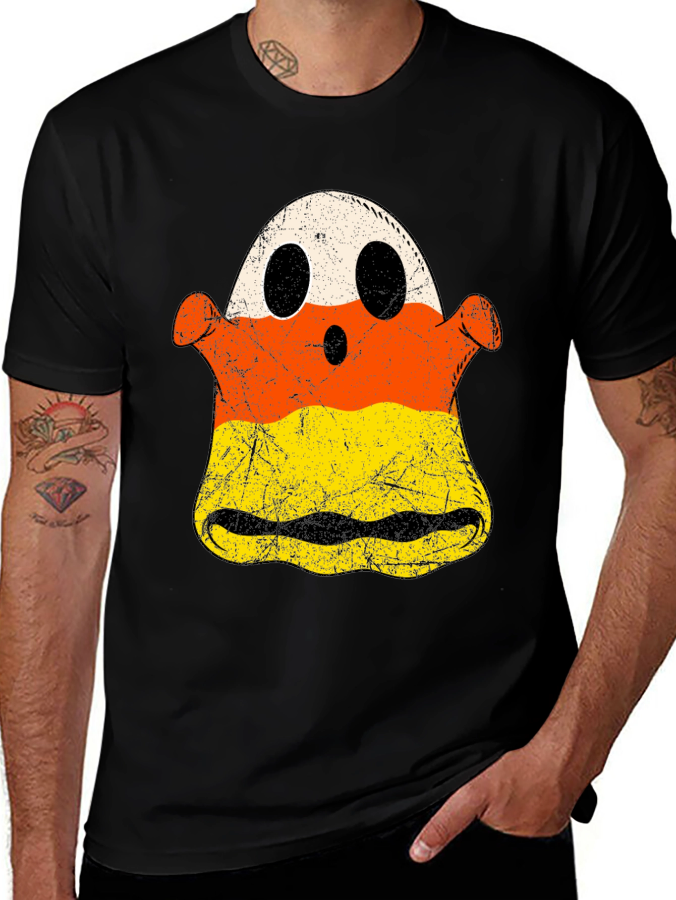 Variant 16 of Halloween Ghost Candy Corn T-Shirt