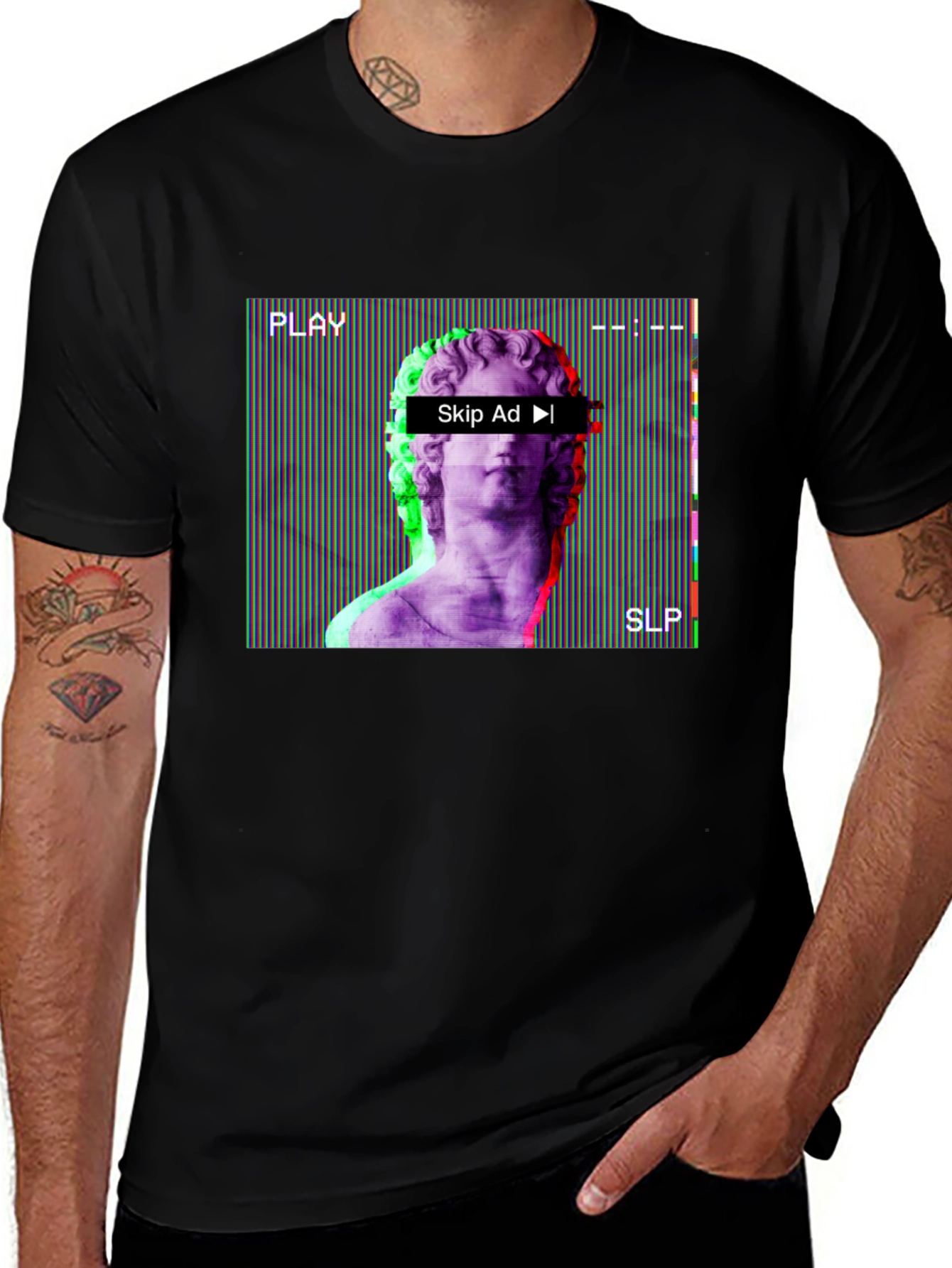 Variant 9 of Vaporwave Statue Graphic T-Shirt