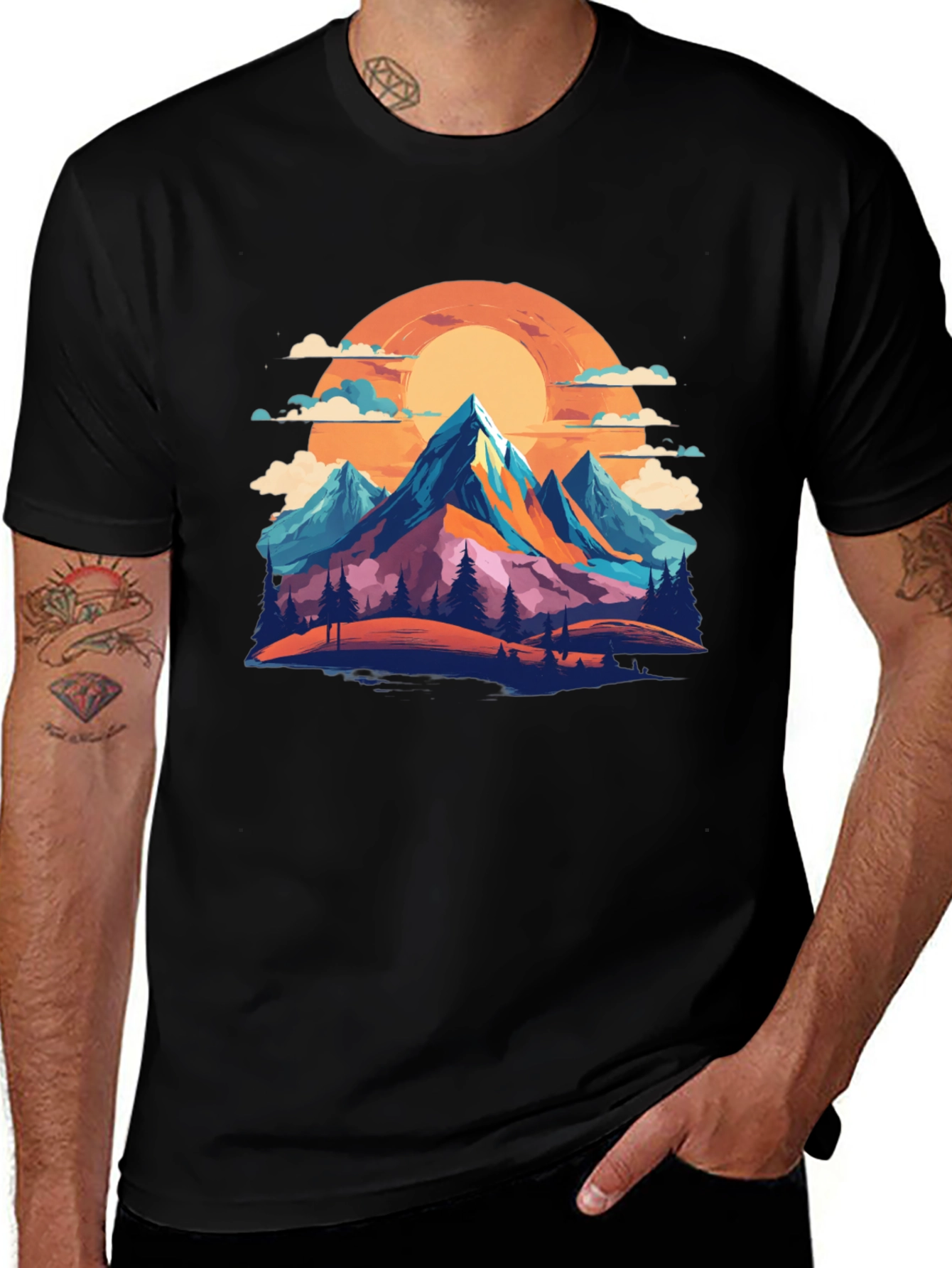 Variant 26 of Mountain Sunset Graphic Tee