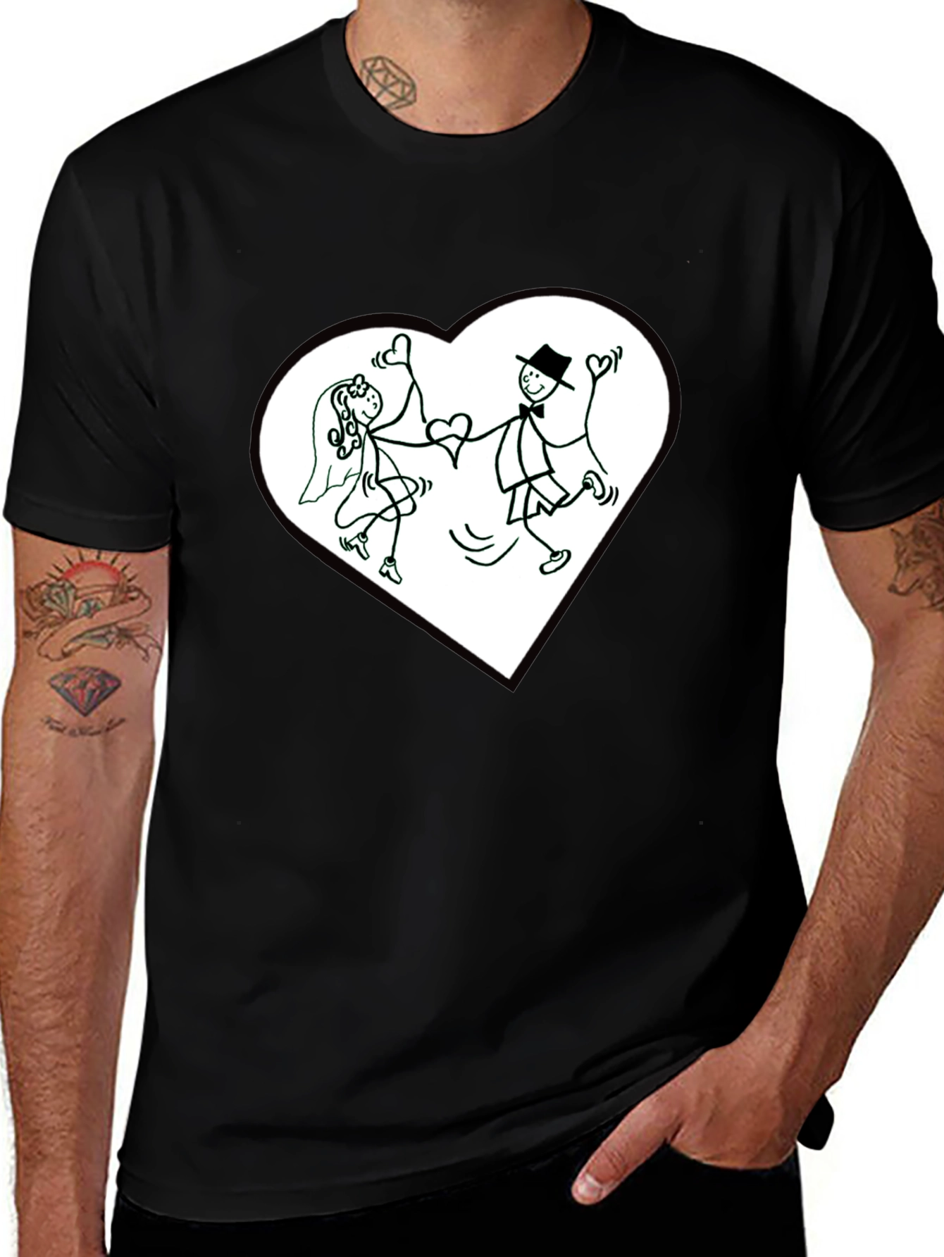 Variant 10 of Heart Wedding Couple T-Shirt