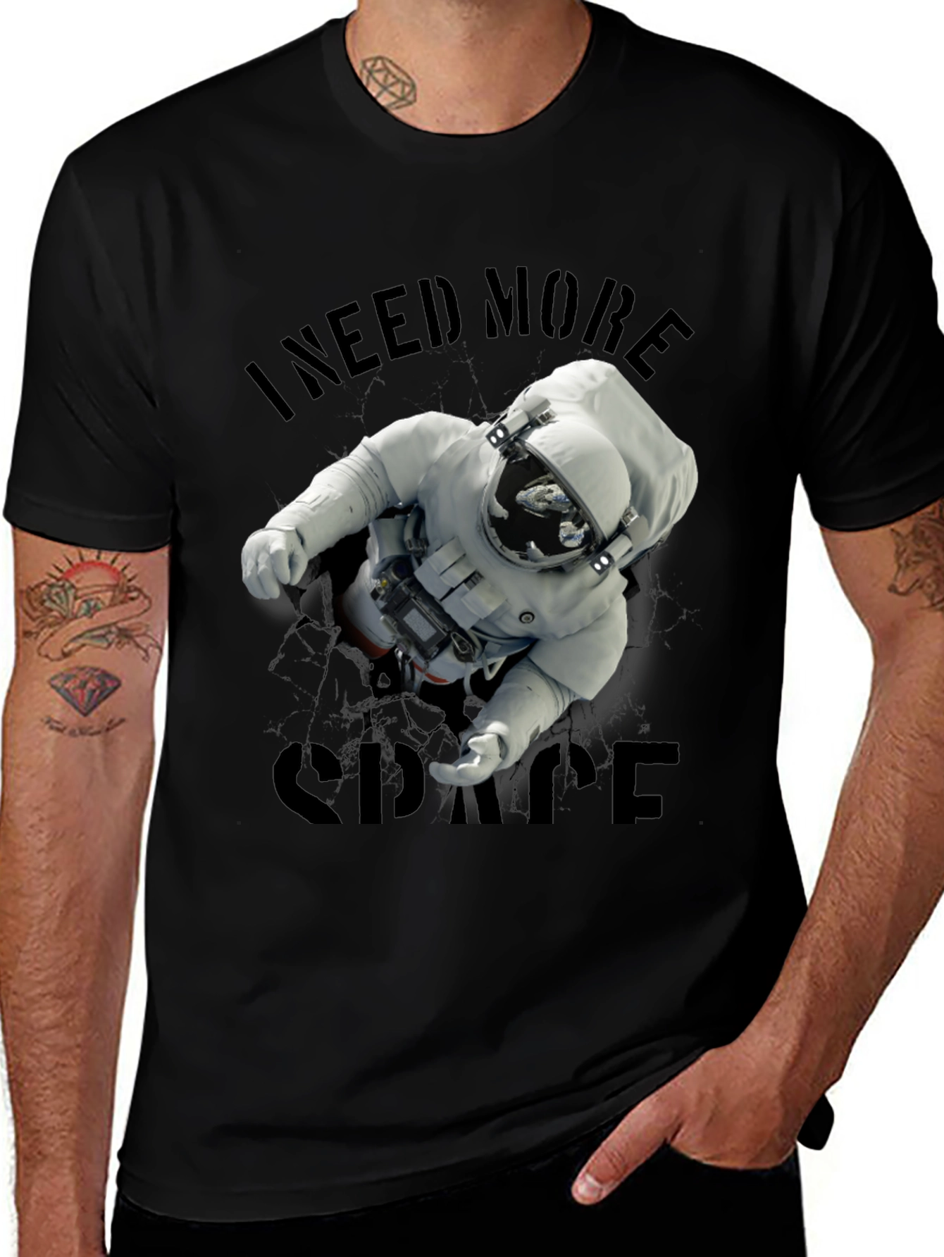 Variant 25 of I Need More Space T-Shirt Astronaut Graphic Tee