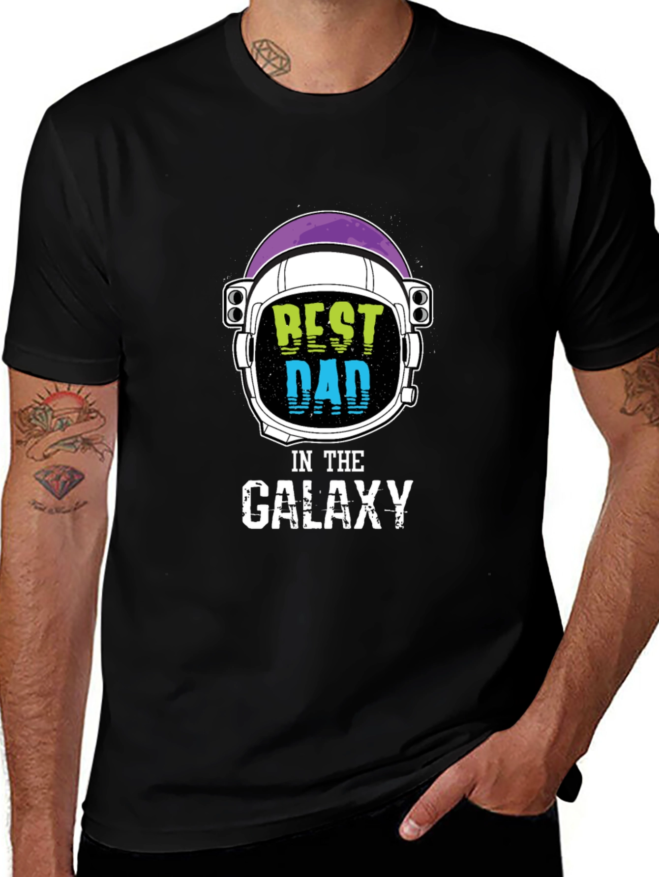 Variant 12 of Best Dad in the Galaxy Black T-Shirt