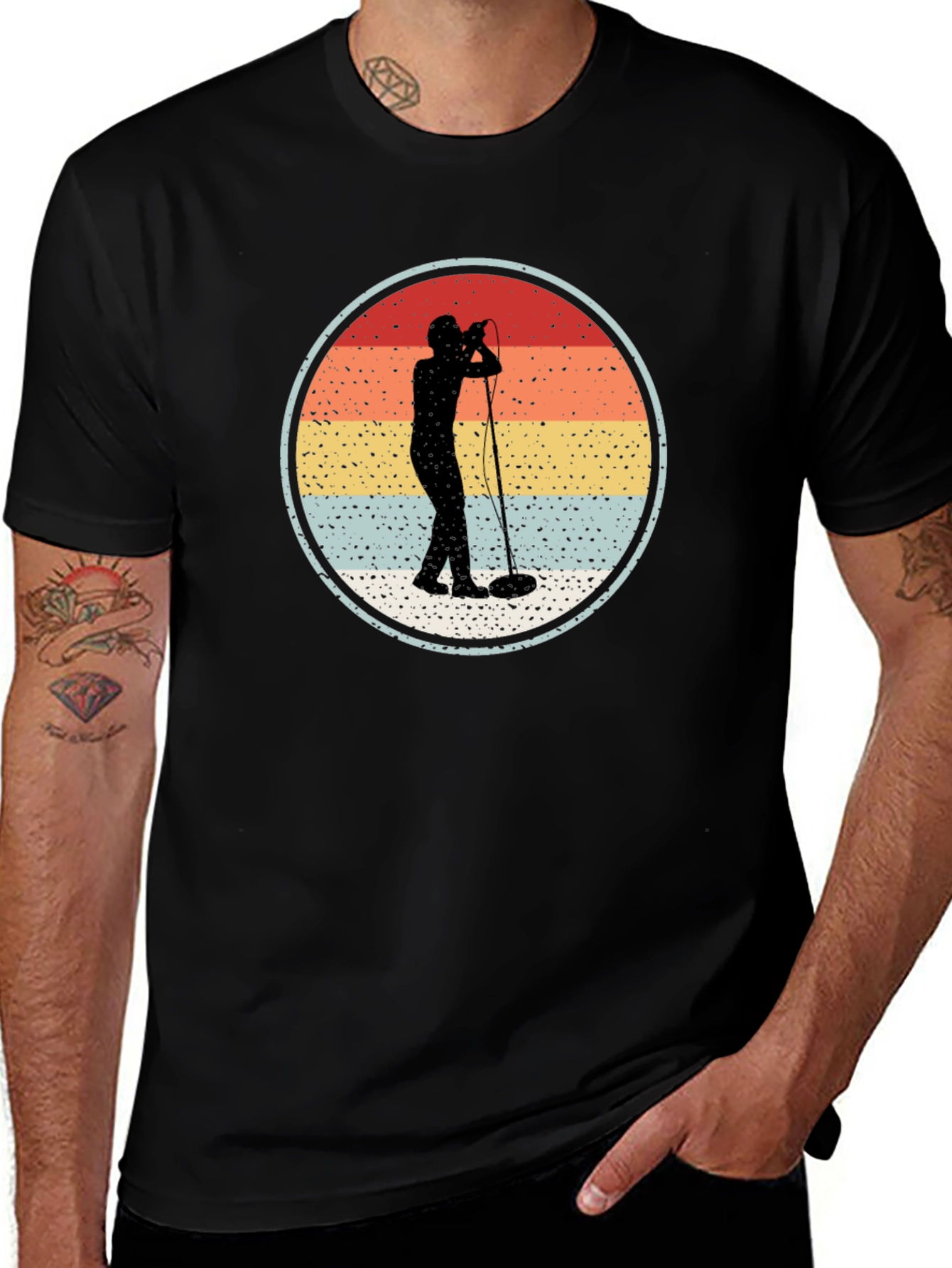 Variant 20 of Retro Singer Silhouette T-Shirt