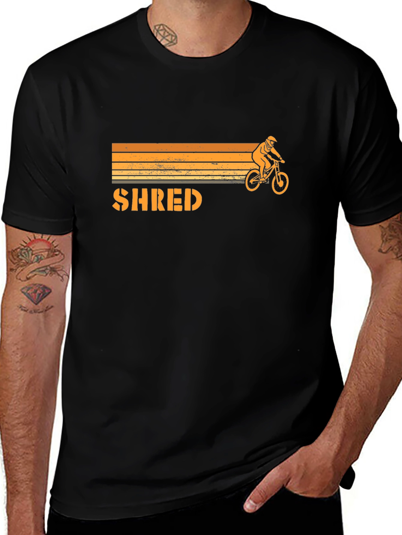 Shred Mountain Biker Graphic Tee - Ride in Style!