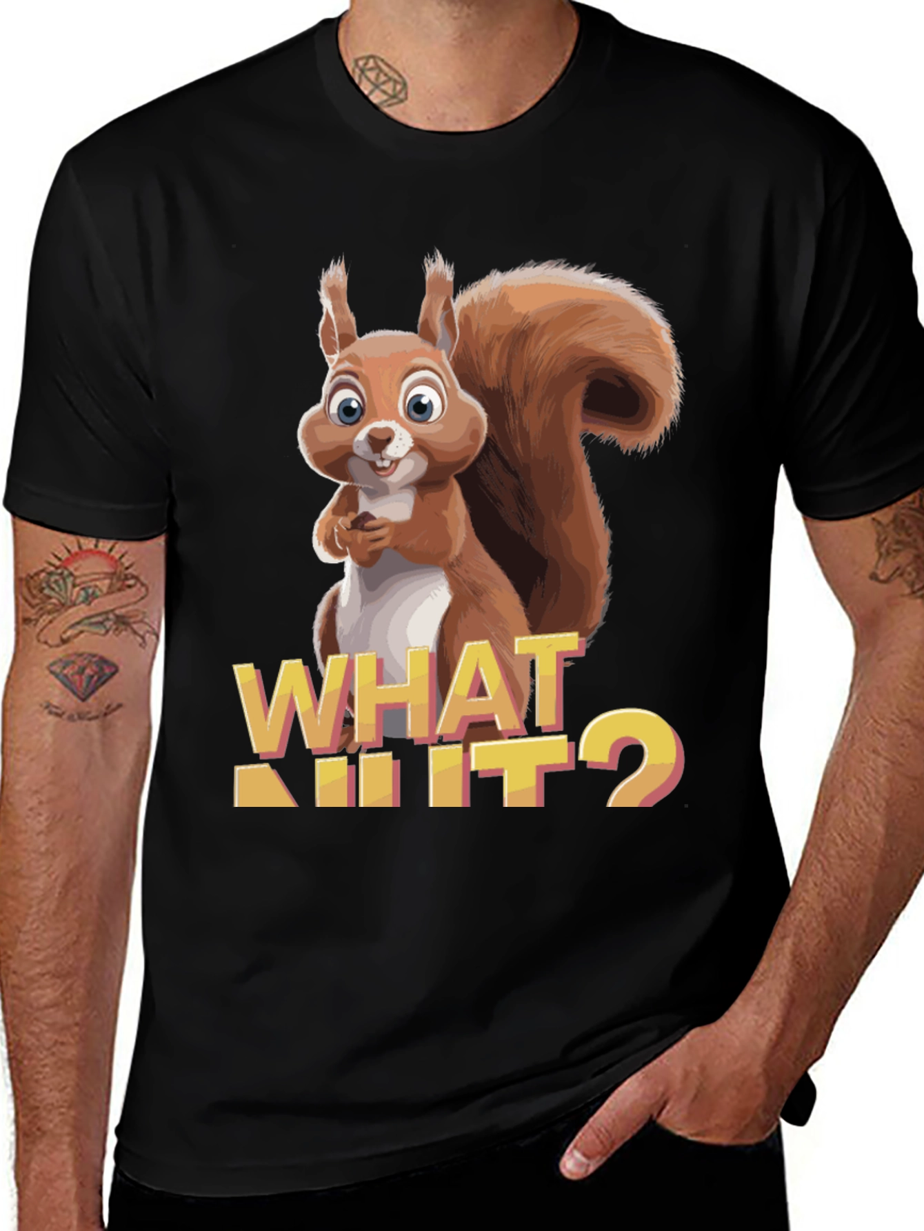 Variant 24 of Funny Squirrel "What Nut?" Graphic Tee