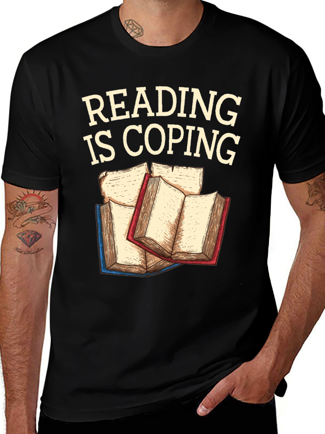 Variant 7 of Reading Is Coping Graphic T-Shirt