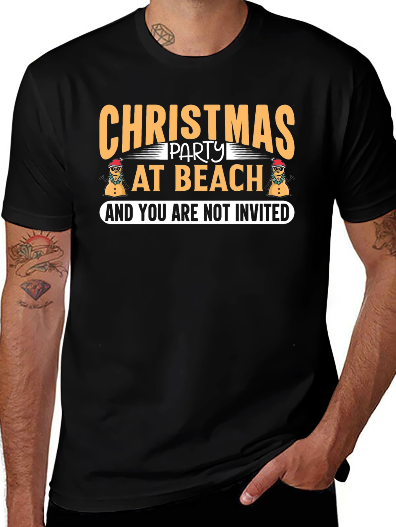Variant 12 of Christmas Party at Beach T-Shirt - You're Not Invited!