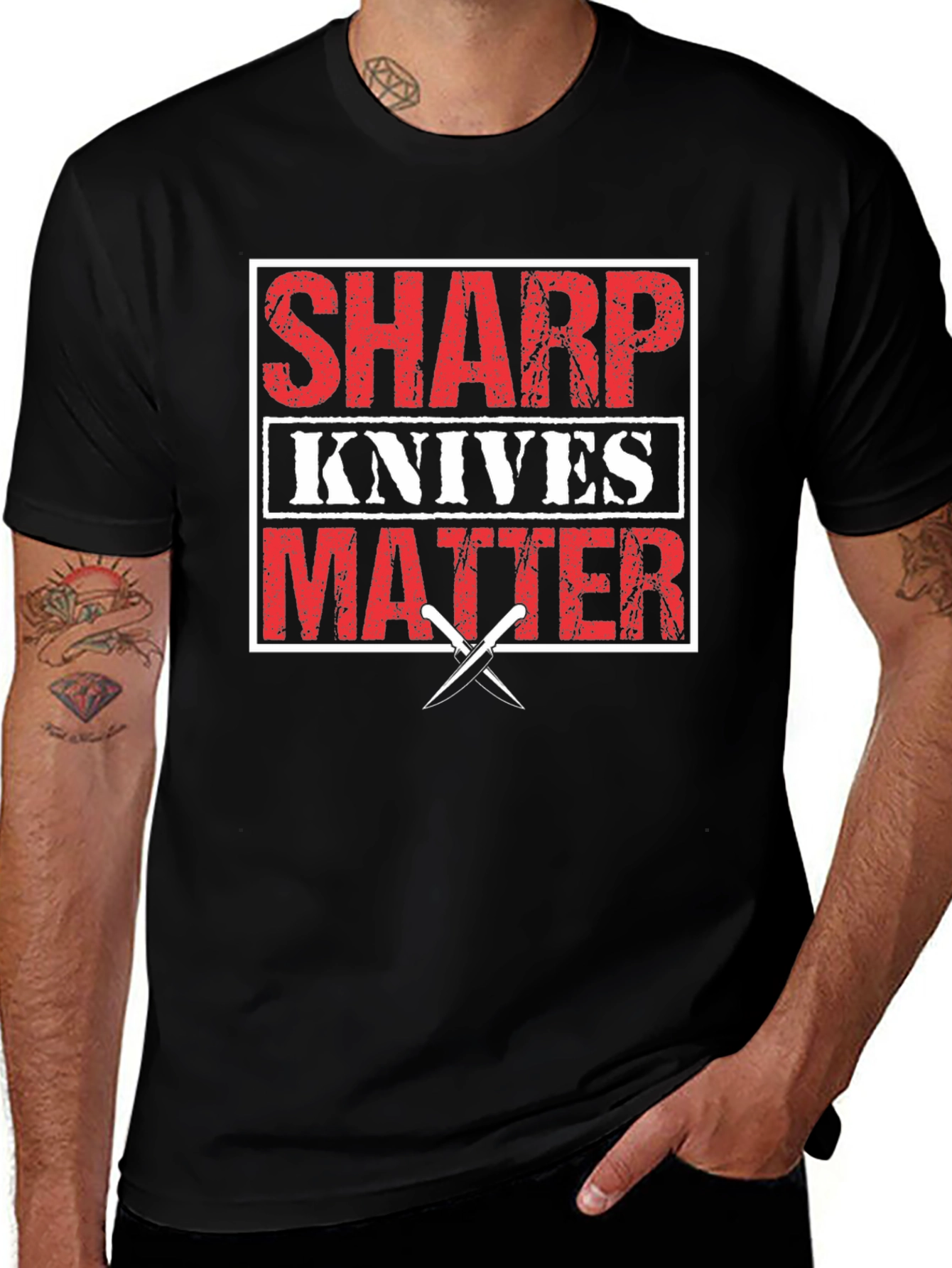 Variant 3 of Sharp Knives Matter Graphic T-Shirt