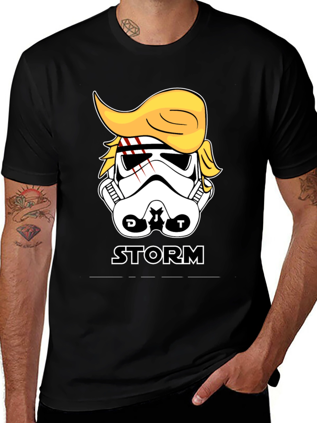 Storm Trooper Trump Parody Graphic T-Shirt