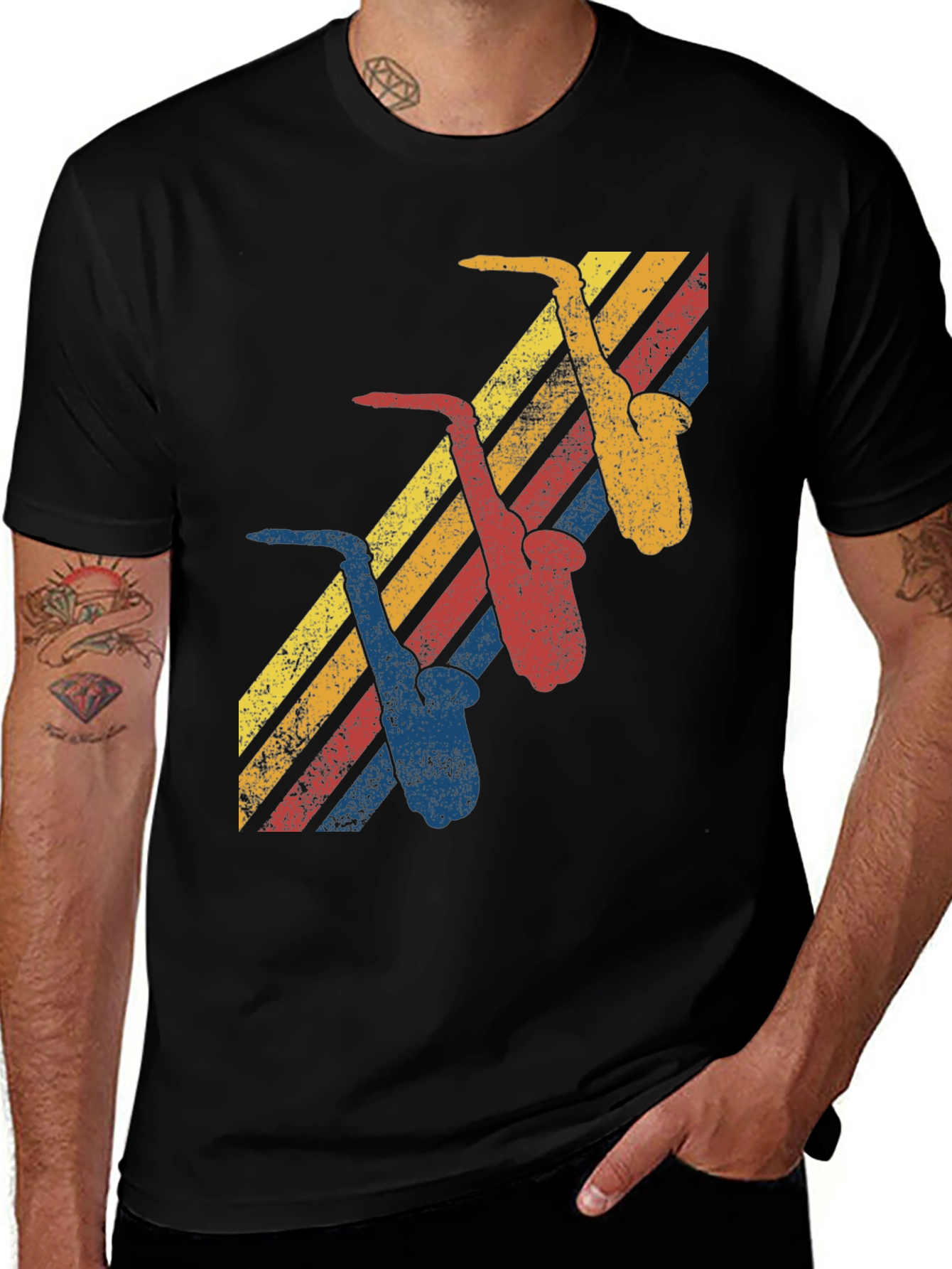 Variant 11 of Retro Saxophone T-Shirt - Vintage Musical Vibes
