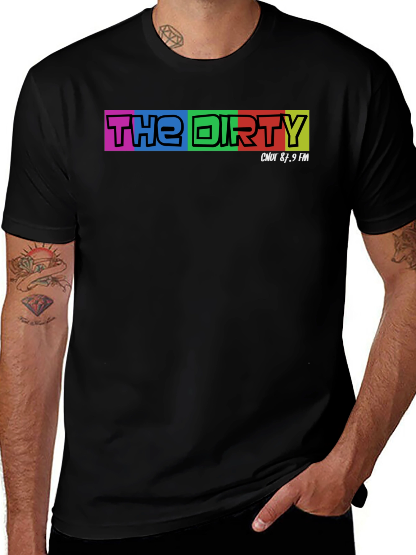 Variant 28 of The Dirty CNOH 87.9 FM Black T-Shirt