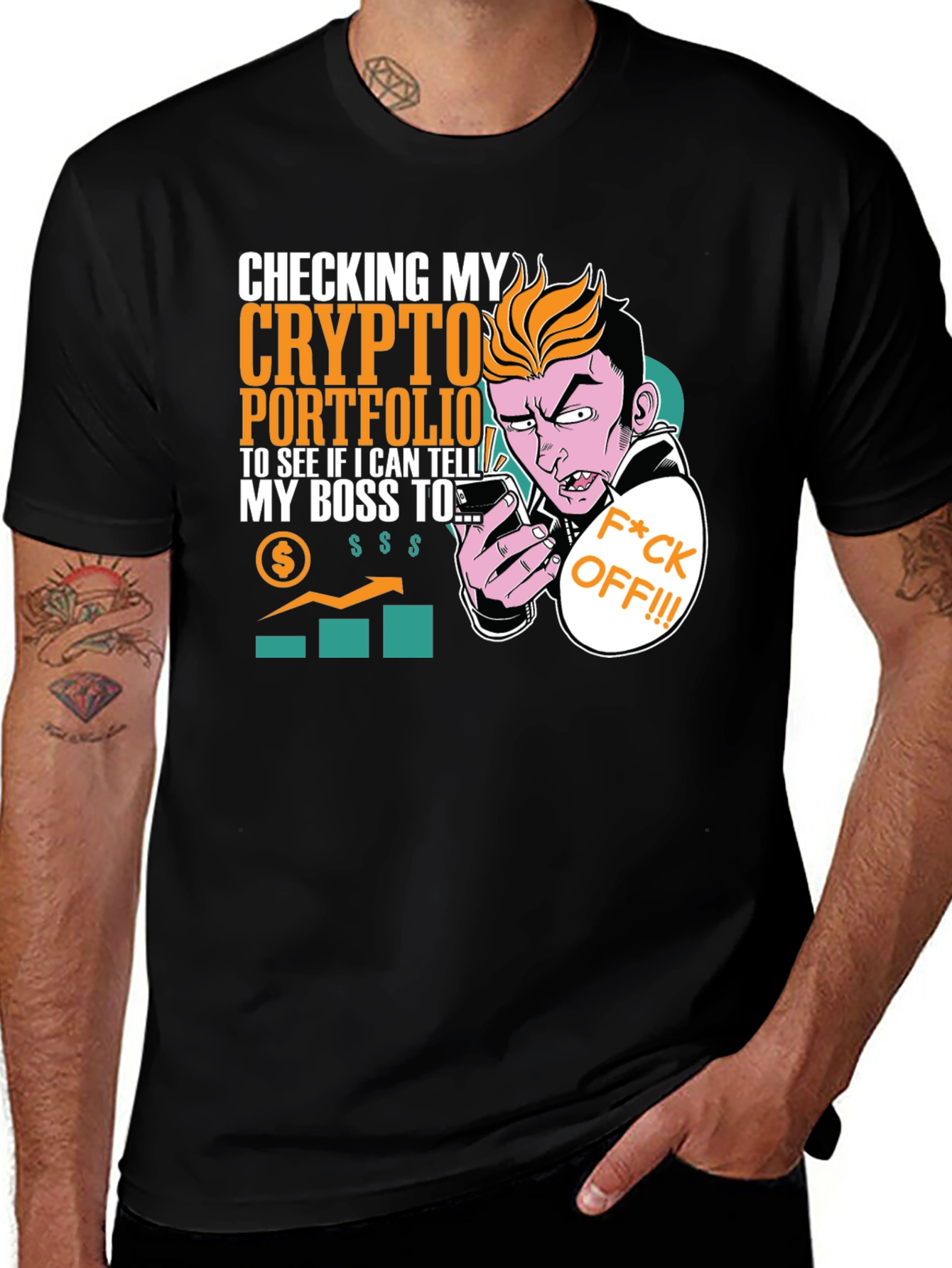 Variant 9 of Crypto Portfolio T-Shirt - Funny Boss Joke