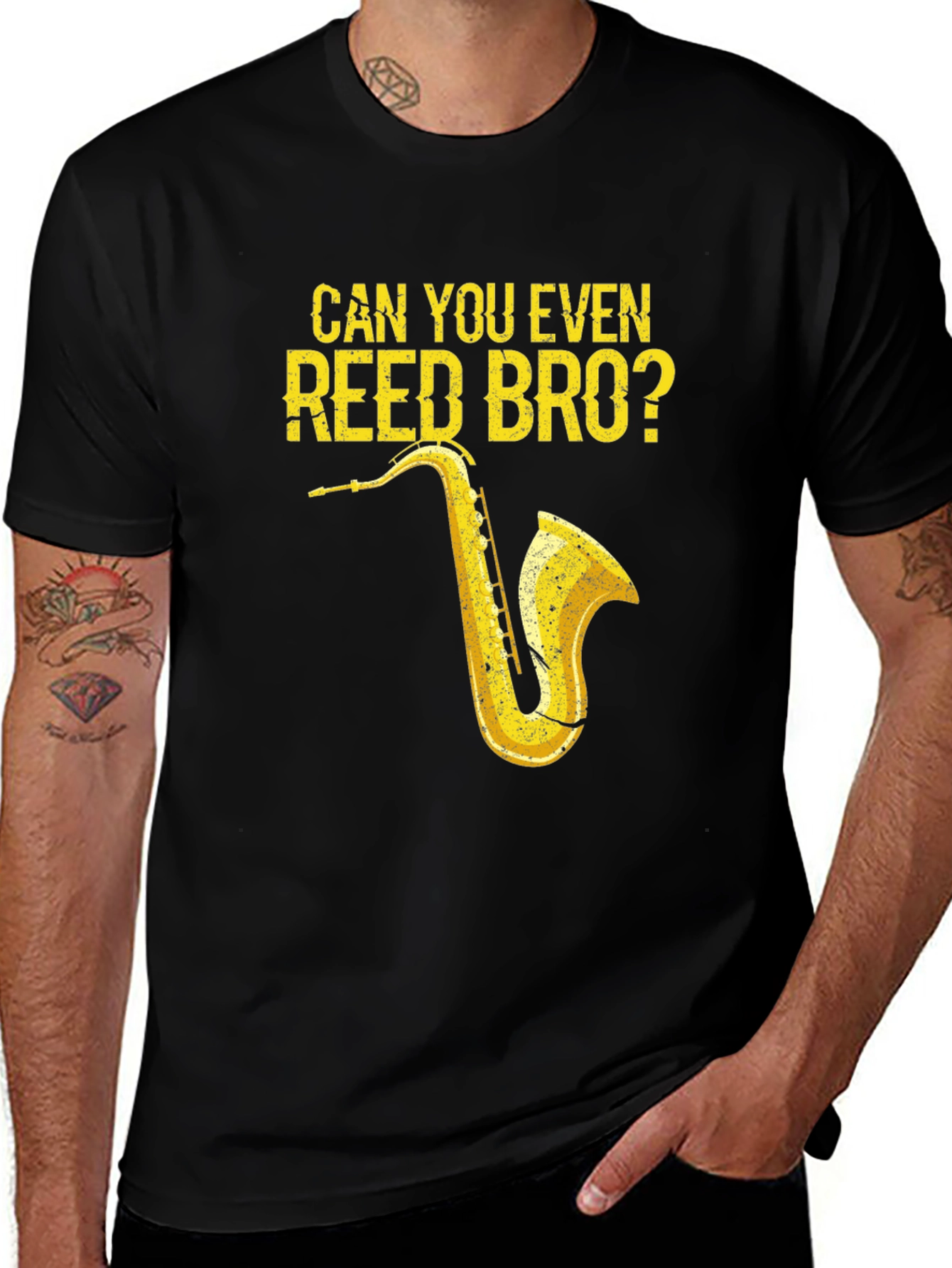 Variant 10 of Can You Even Reed Bro? Saxophone Player T-Shirt
