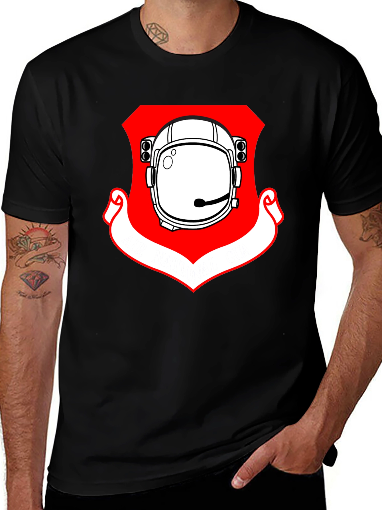 Variant 21 of Astronaut Helmet Graphic Tee - Cool Space Design