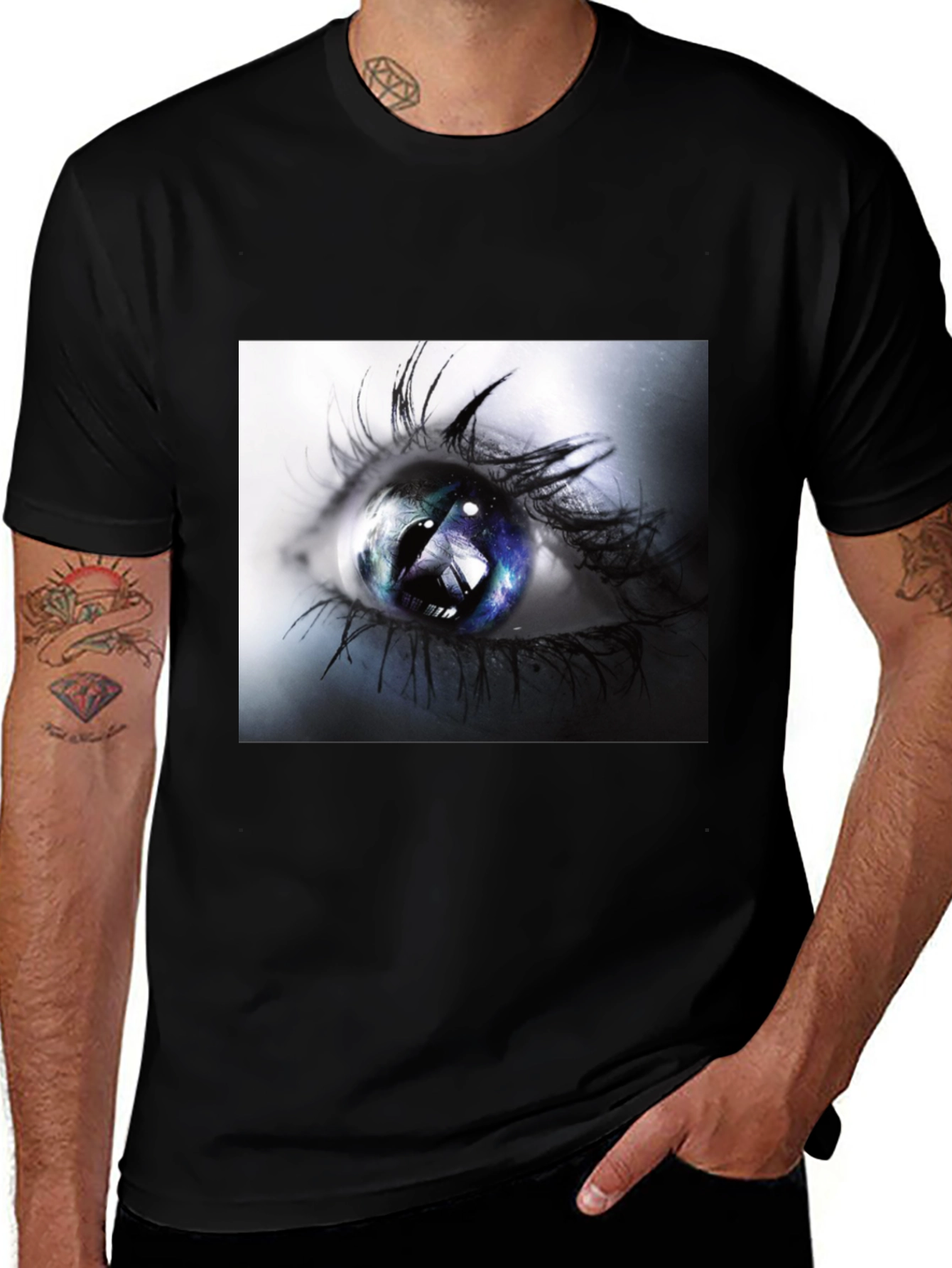 Variant 23 of Eye Graphic Black T-Shirt