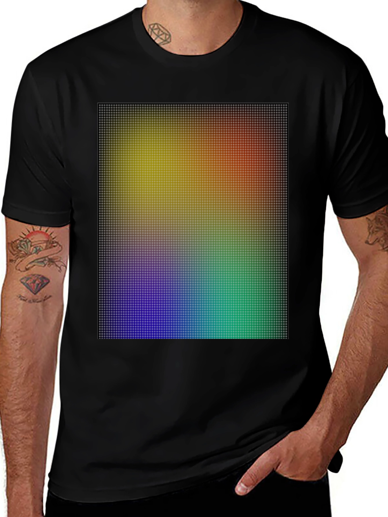 Variant 2 of Gradient Dot Matrix Graphic T-Shirt