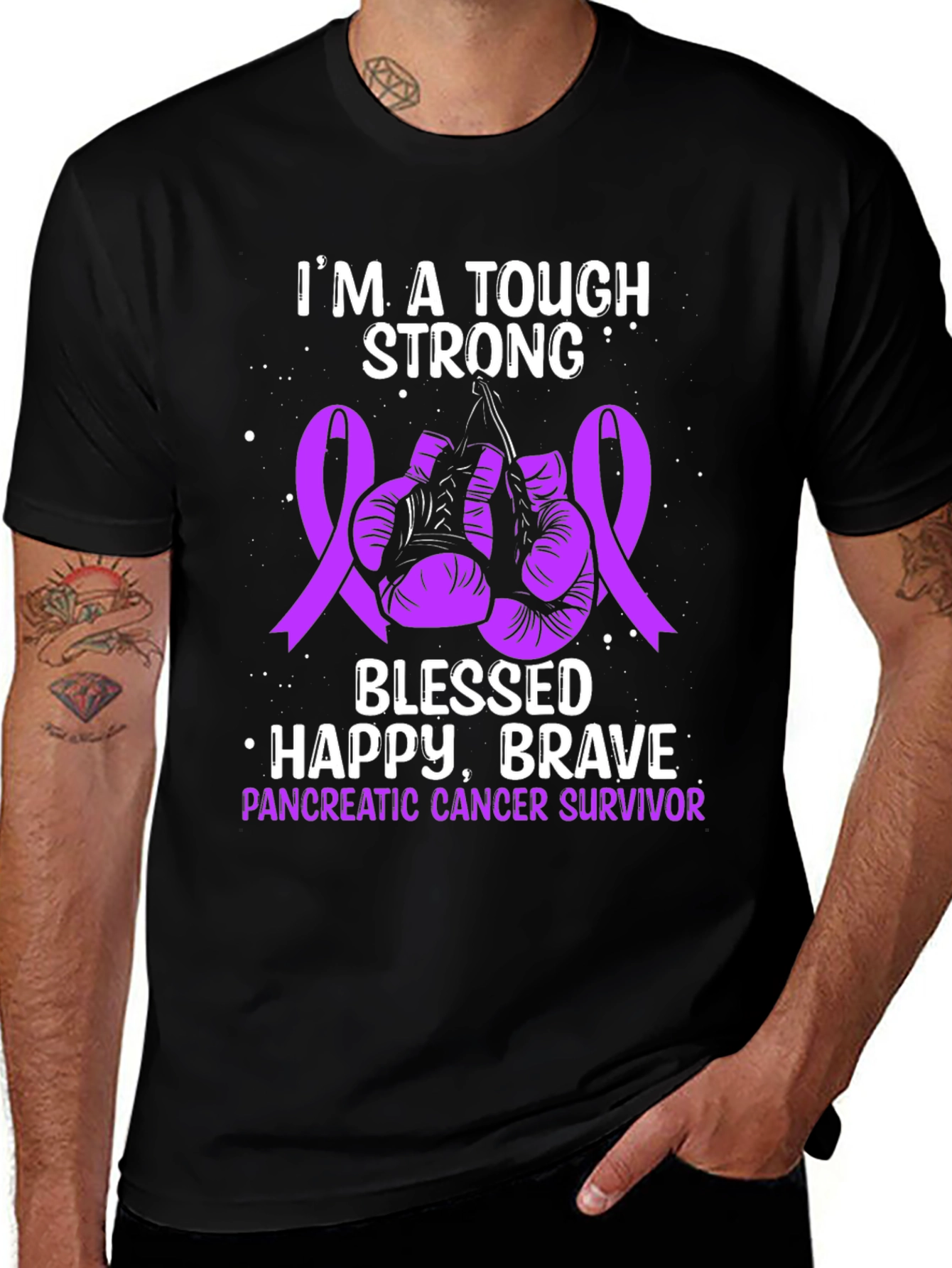 Tough Strong Pancreatic Cancer Survivor T-Shirt