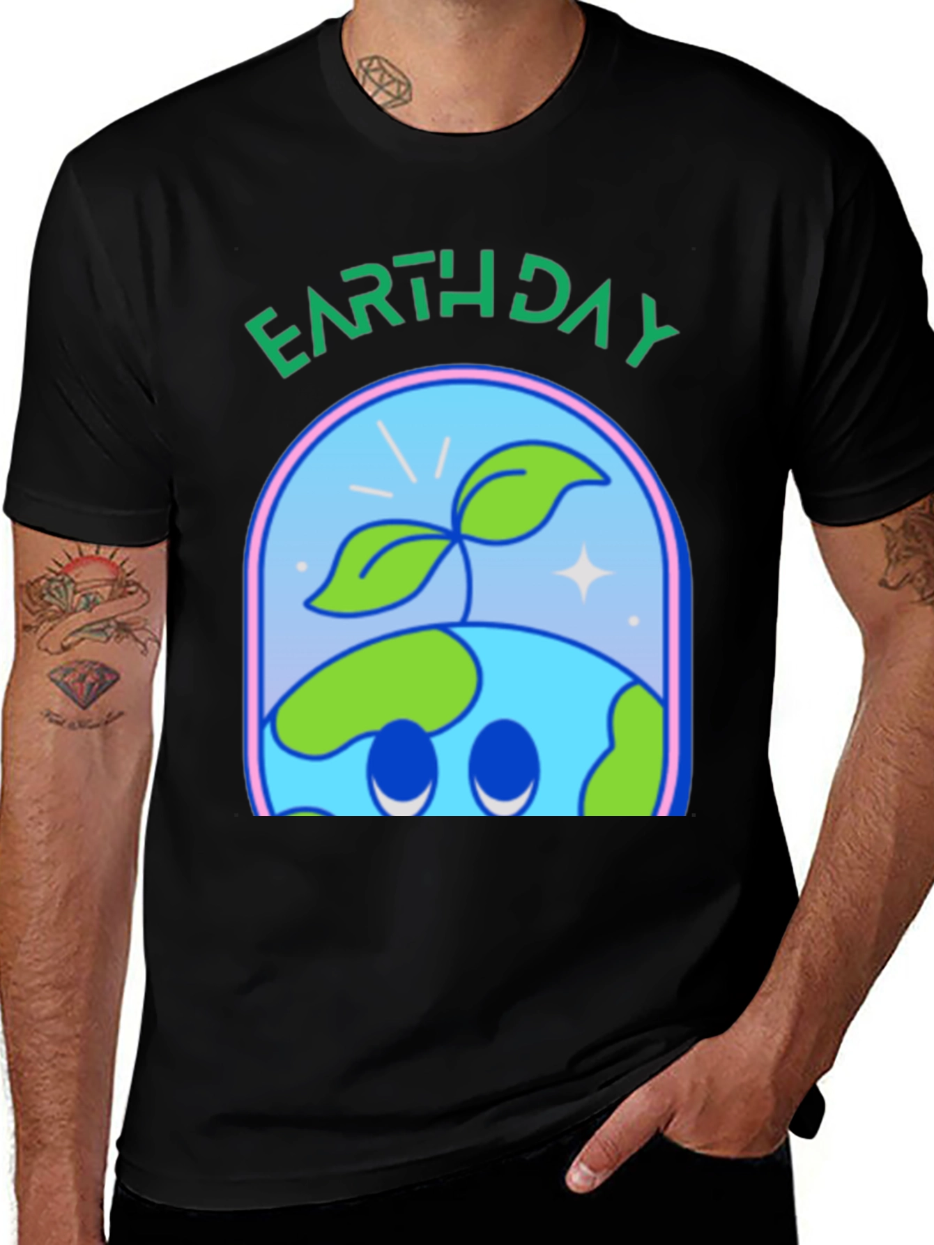 Earth Day T-Shirt - Cute Planet Sprout Design