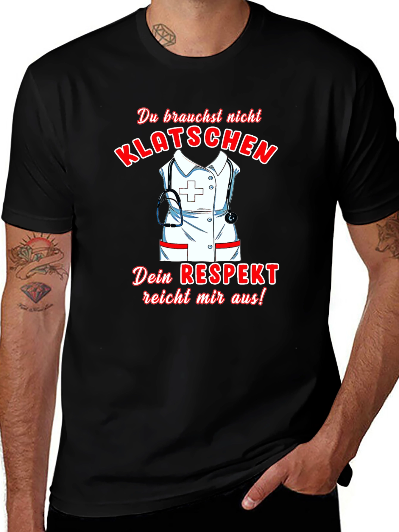 Variant 8 of Nurse Respect T-Shirt - German Saying