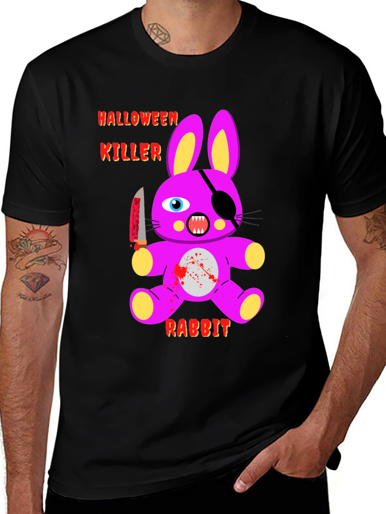 Halloween Killer Rabbit Graphic Tee