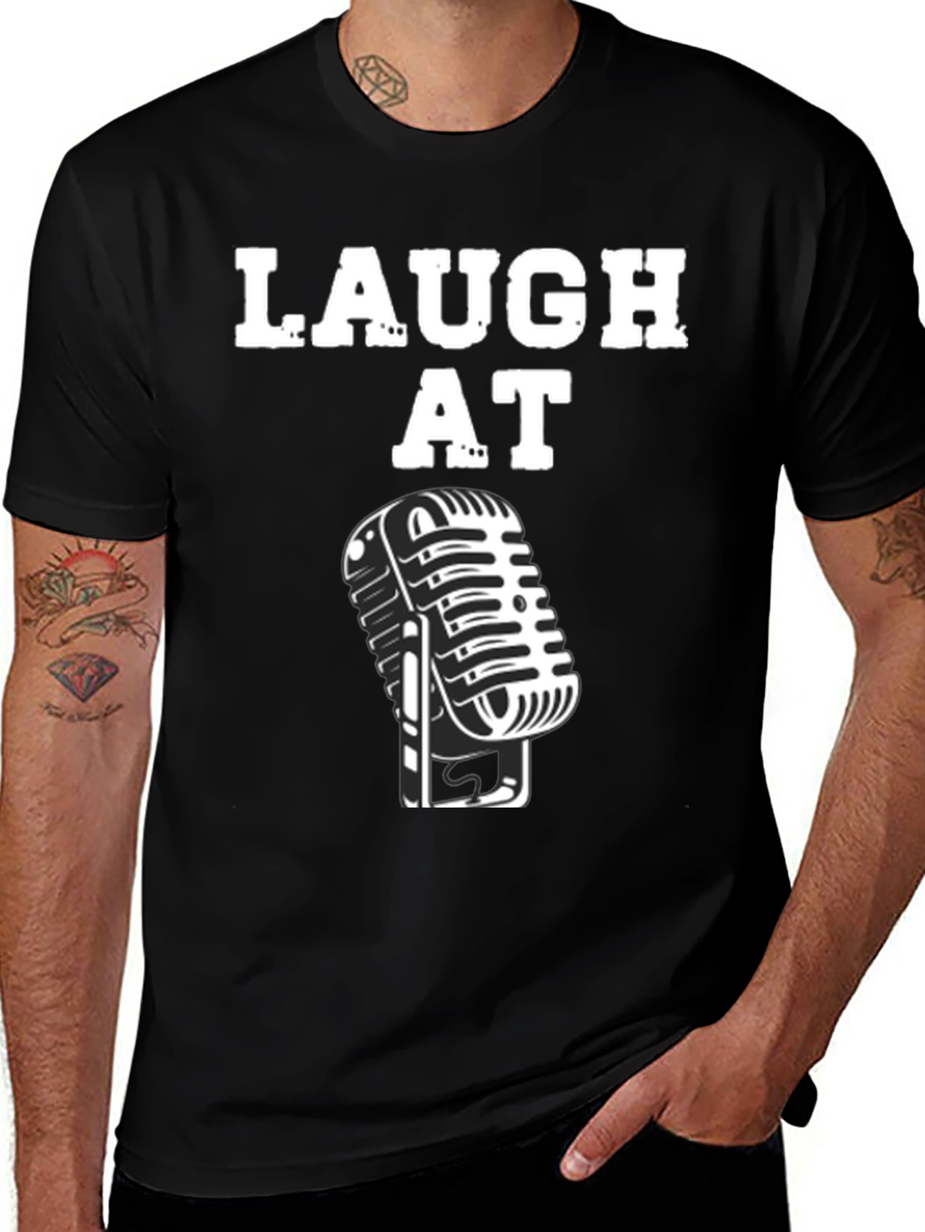 Variant 5 of Laugh At Microphone Graphic Tee - Black